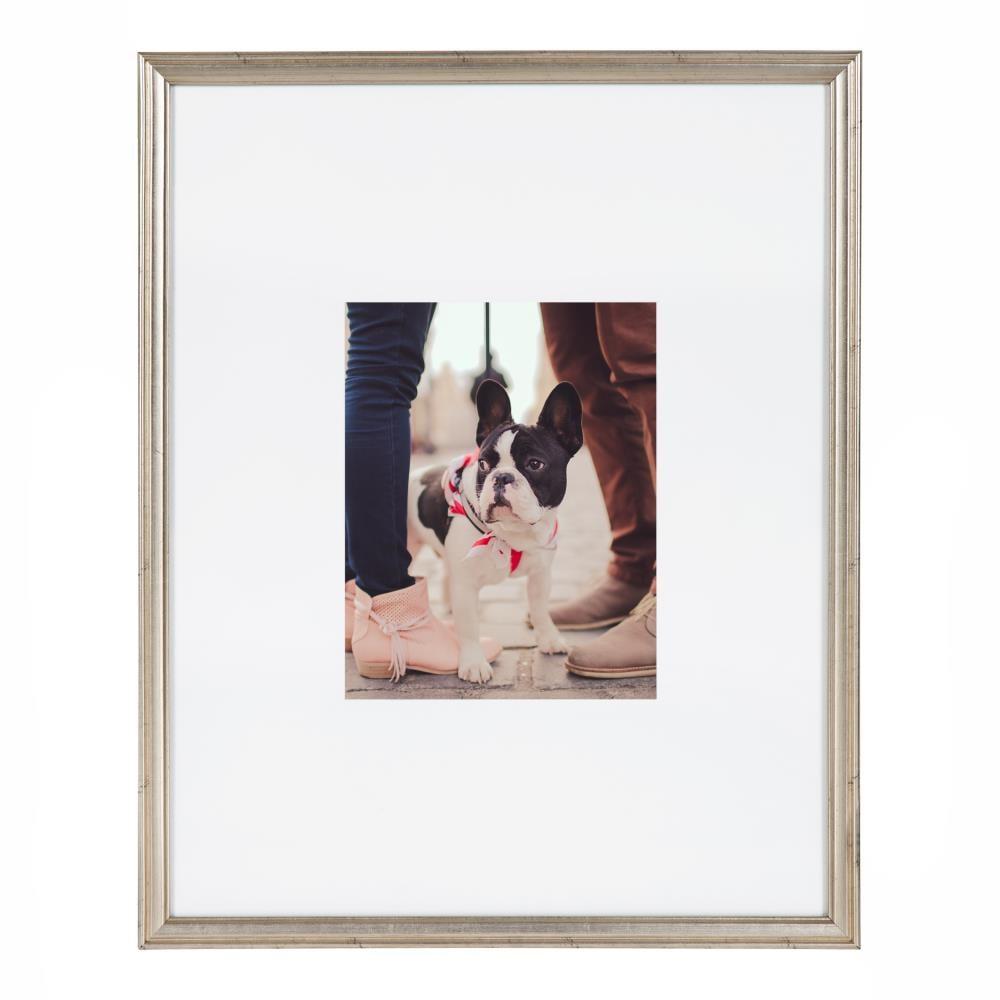 Kate & Laurel All Things Decor (Set of 3) 16"x20" Matted to 8"x10" Adlynn Rectangle Picture Frames Silver: Modern Style