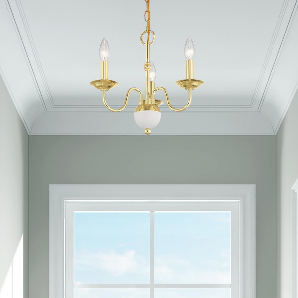 Livex Lighting Windsor 3 - Light Chandelier in  Polished Brass