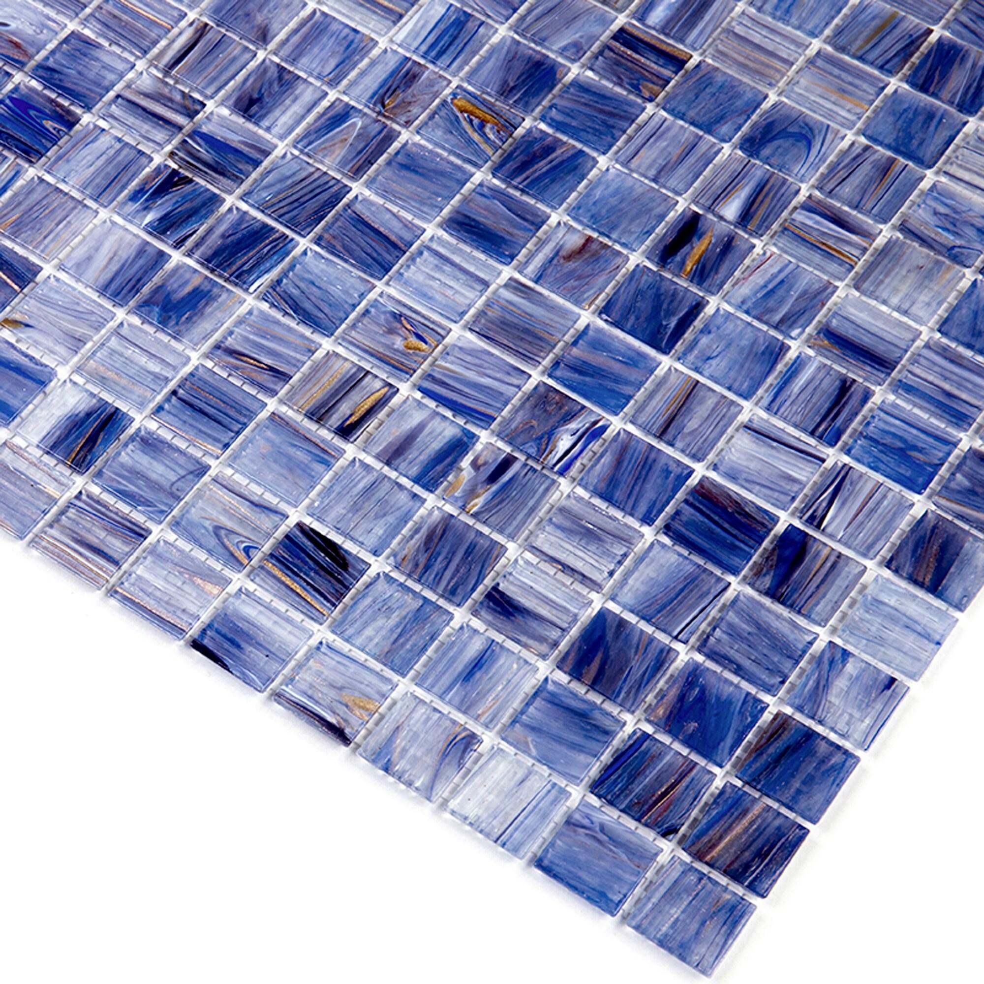 Celestial 0.8" x 0.8" Glass Grid Mosaic Wall & Floor Tile