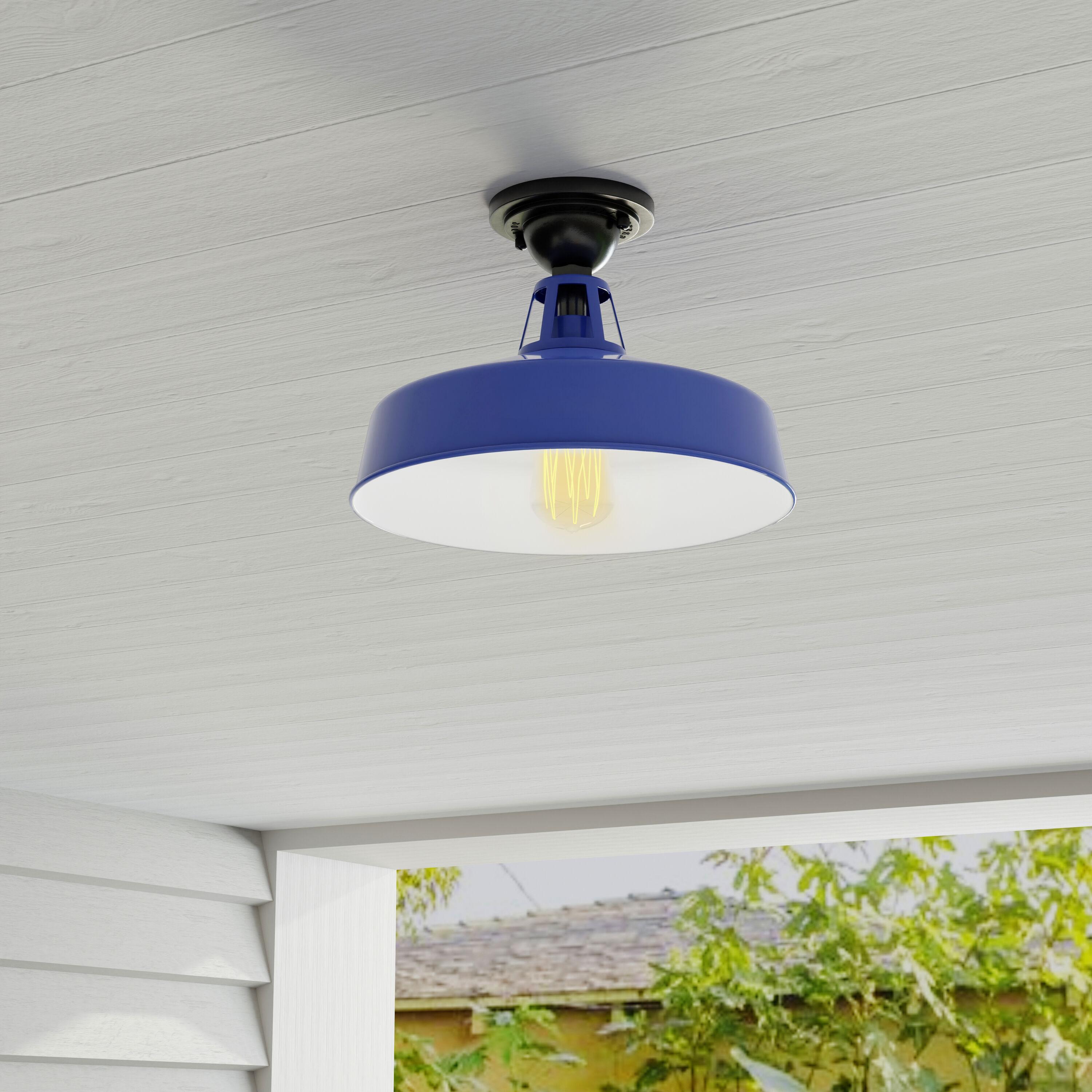 Progress Lighting - One Light Semi Flush Mount - Outdoor - Cedar Springs -