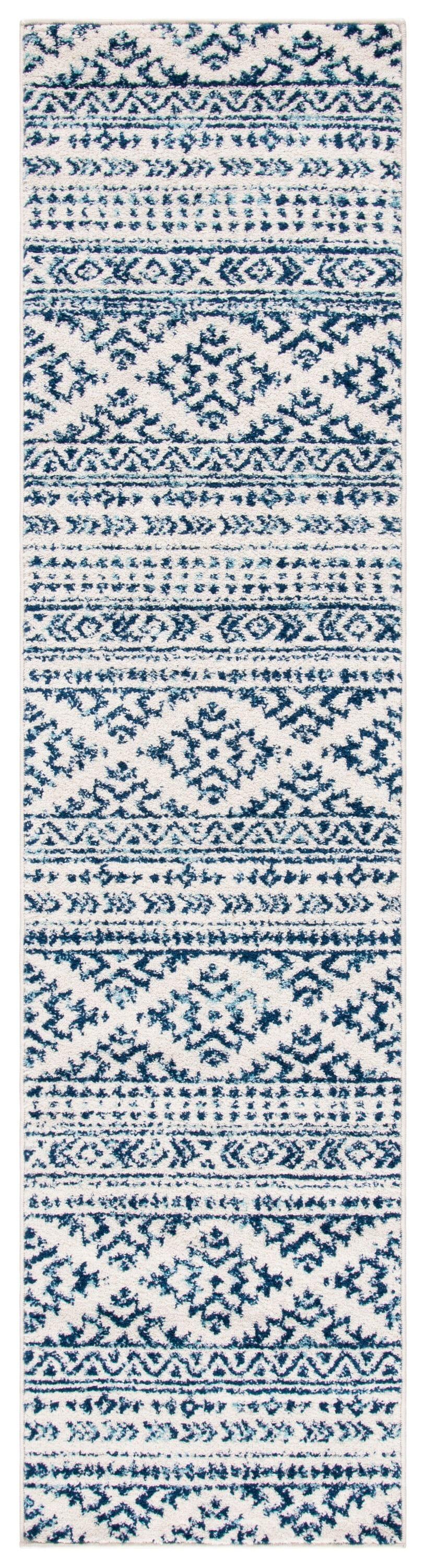 Tulum TUL272 Power Loomed Accent Rug - Ivory/Navy - 2'x5' - Safavieh.