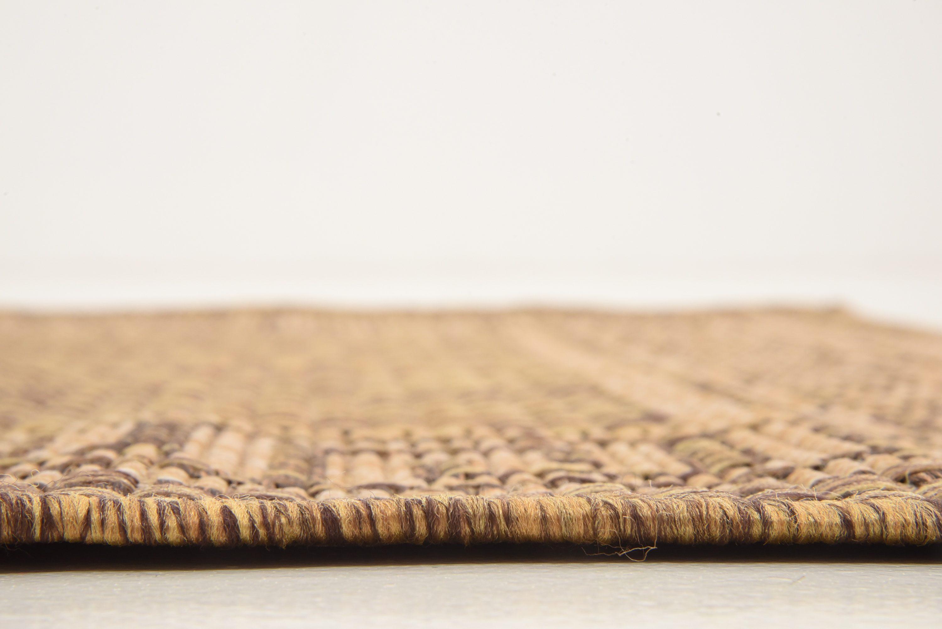 Unique Loom 3' 3 x 5' 1 Brown Outdoor Border Greek Key Area Rug