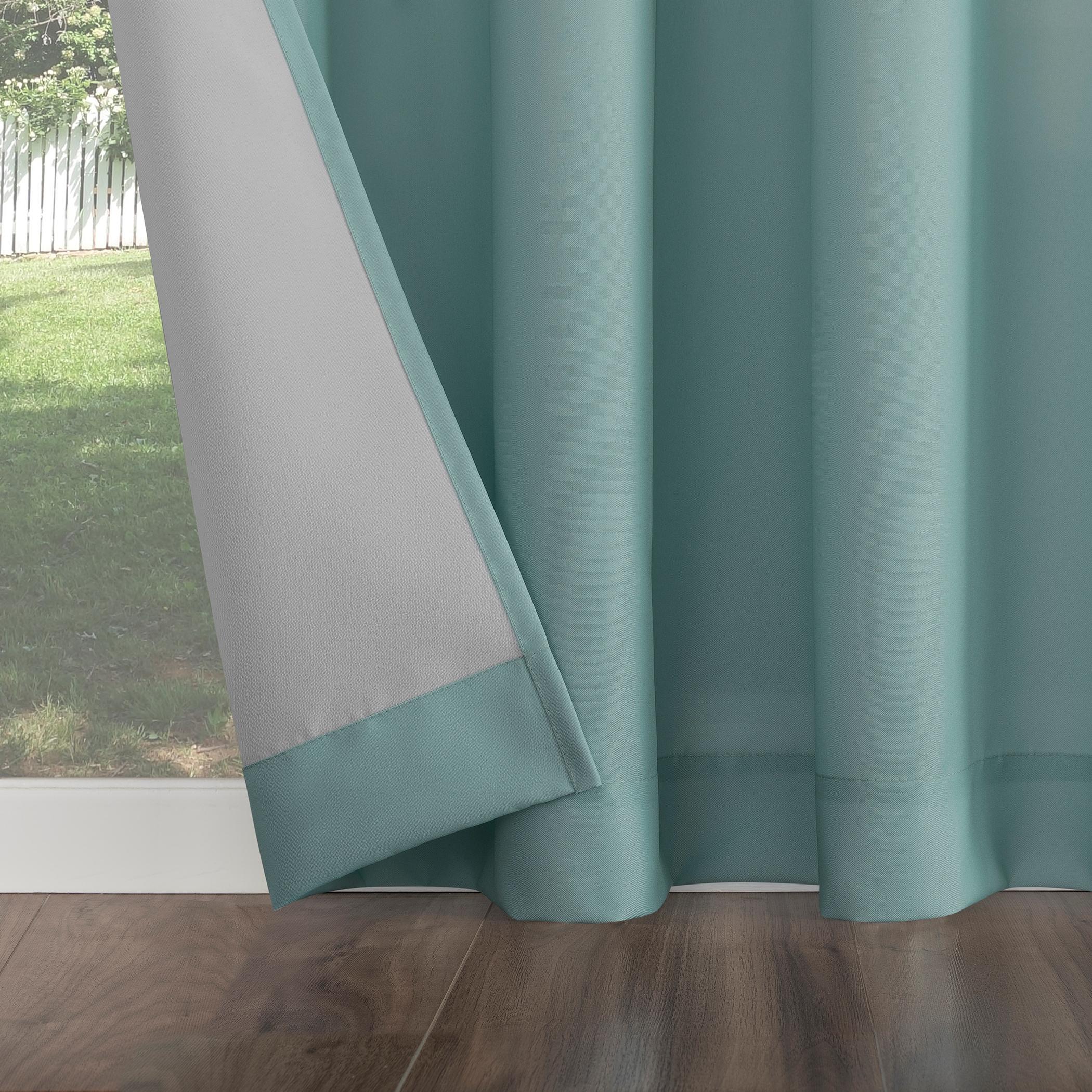 Sailor Indoor/Outdoor UV Protectant Curtain Panel in Soft Teal-54 in. W x 108 in. L