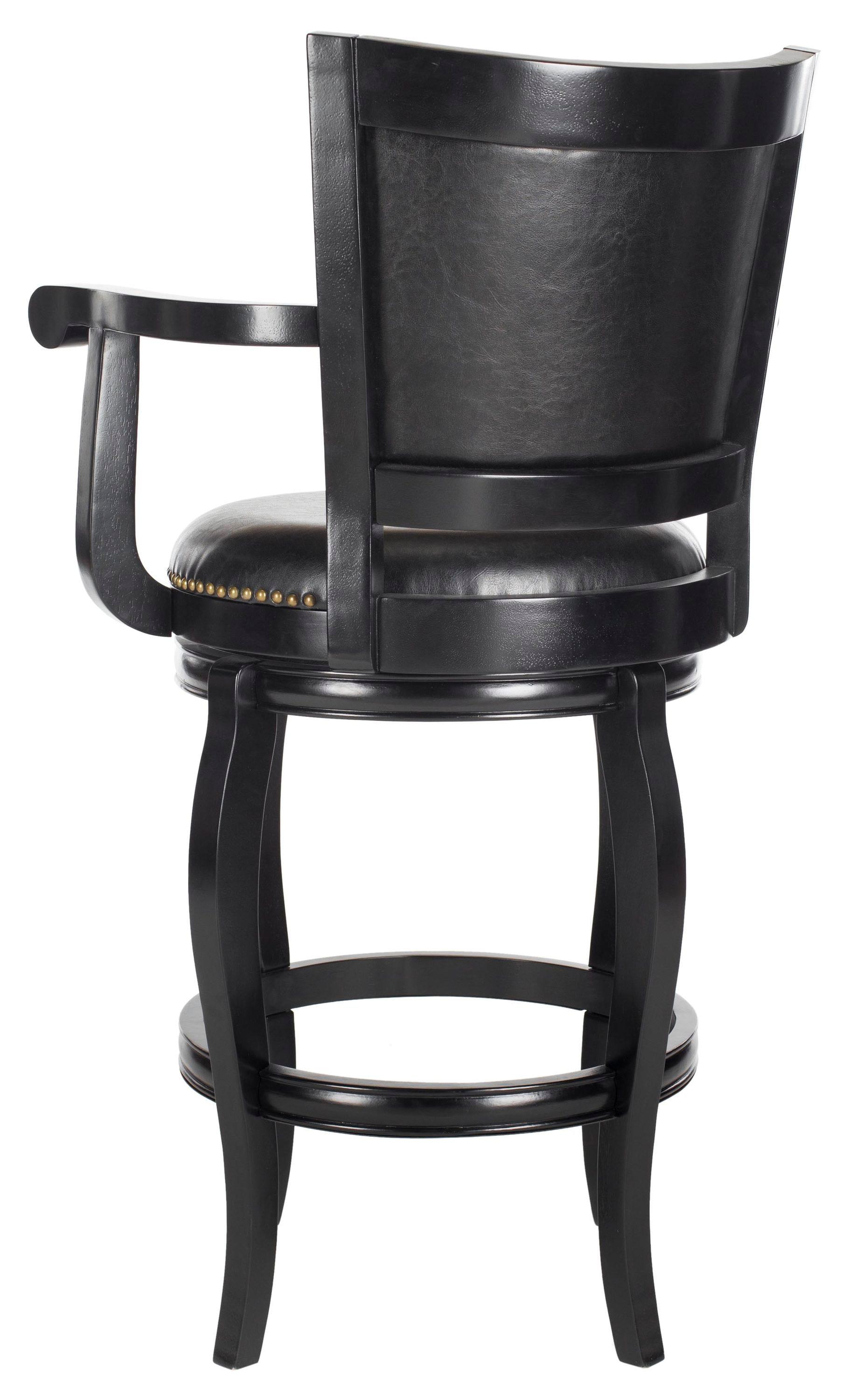 Gitano Swivel Bar Stool - Black - Safavieh