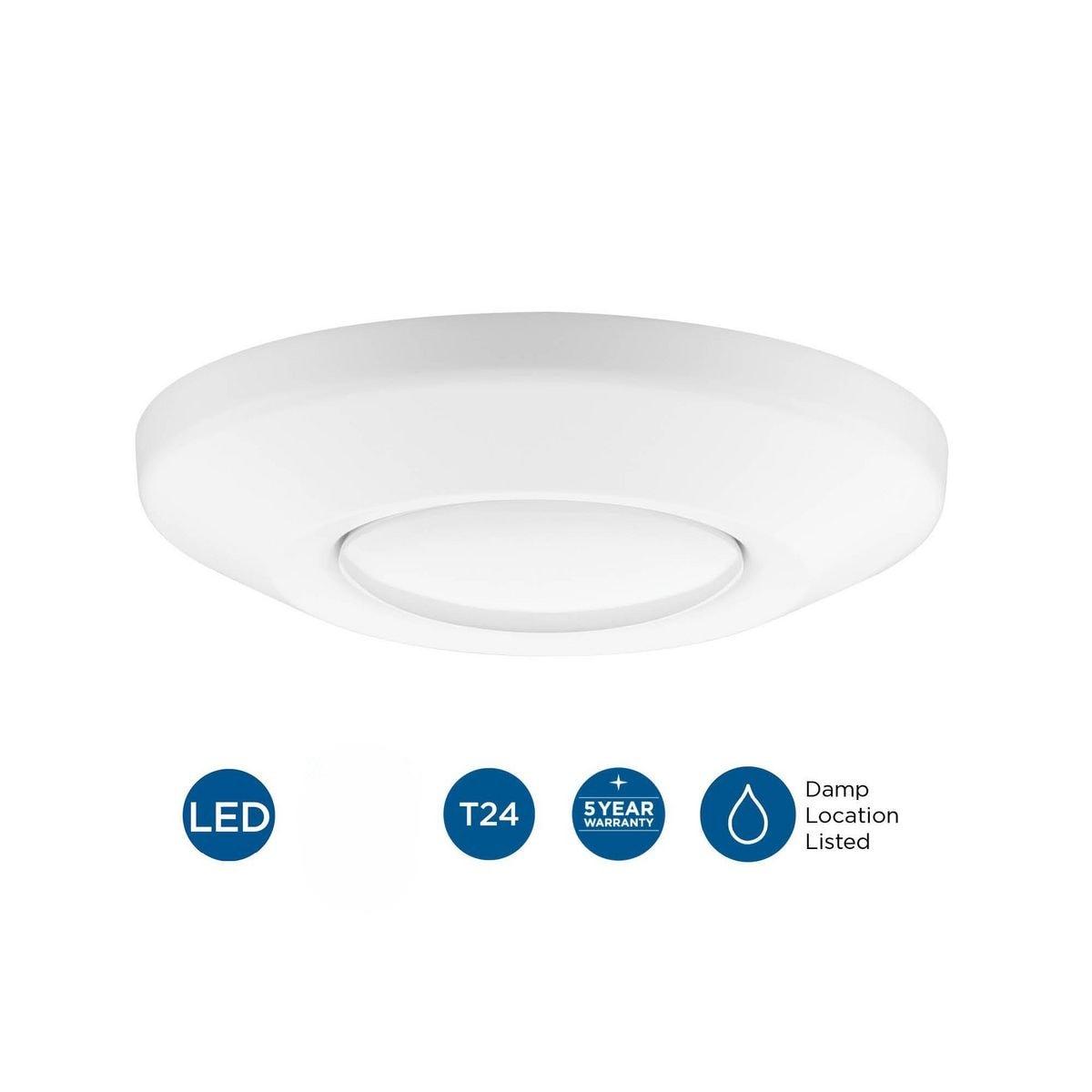 Progress Lighting, Intrinsic Collection, 1-Light Surface Mount, Satin White, Eyeball Downlight