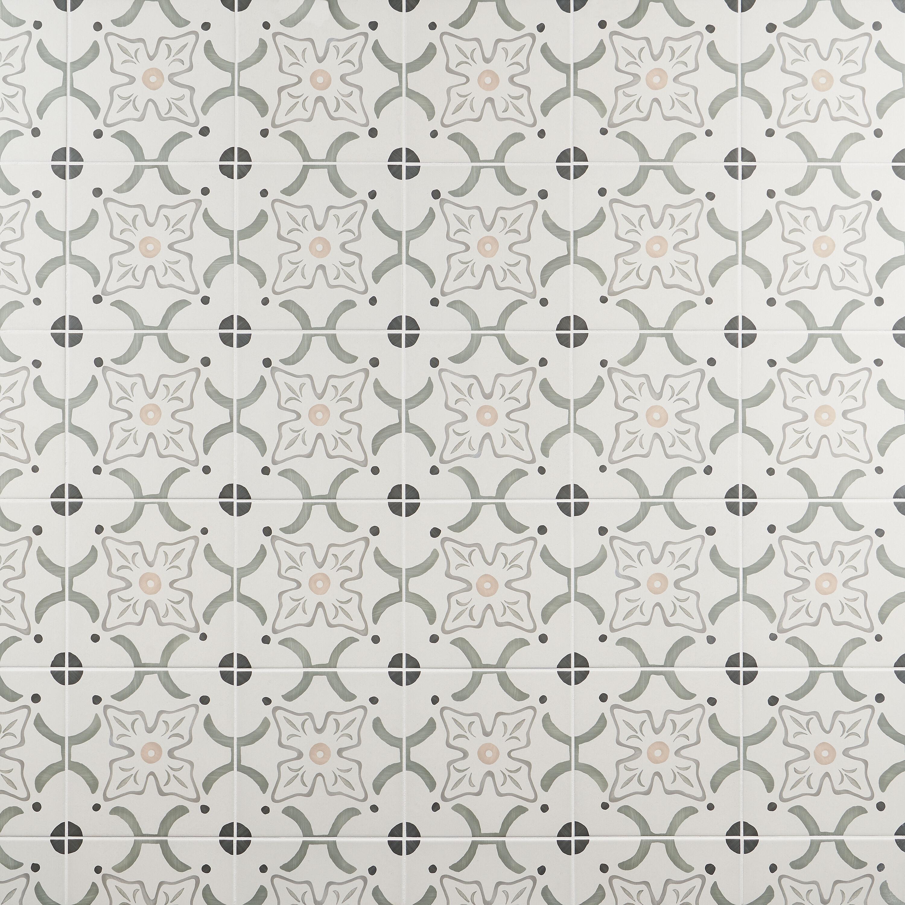 Plumeria 8.77" x 8.77" Matte Porcelain Tile