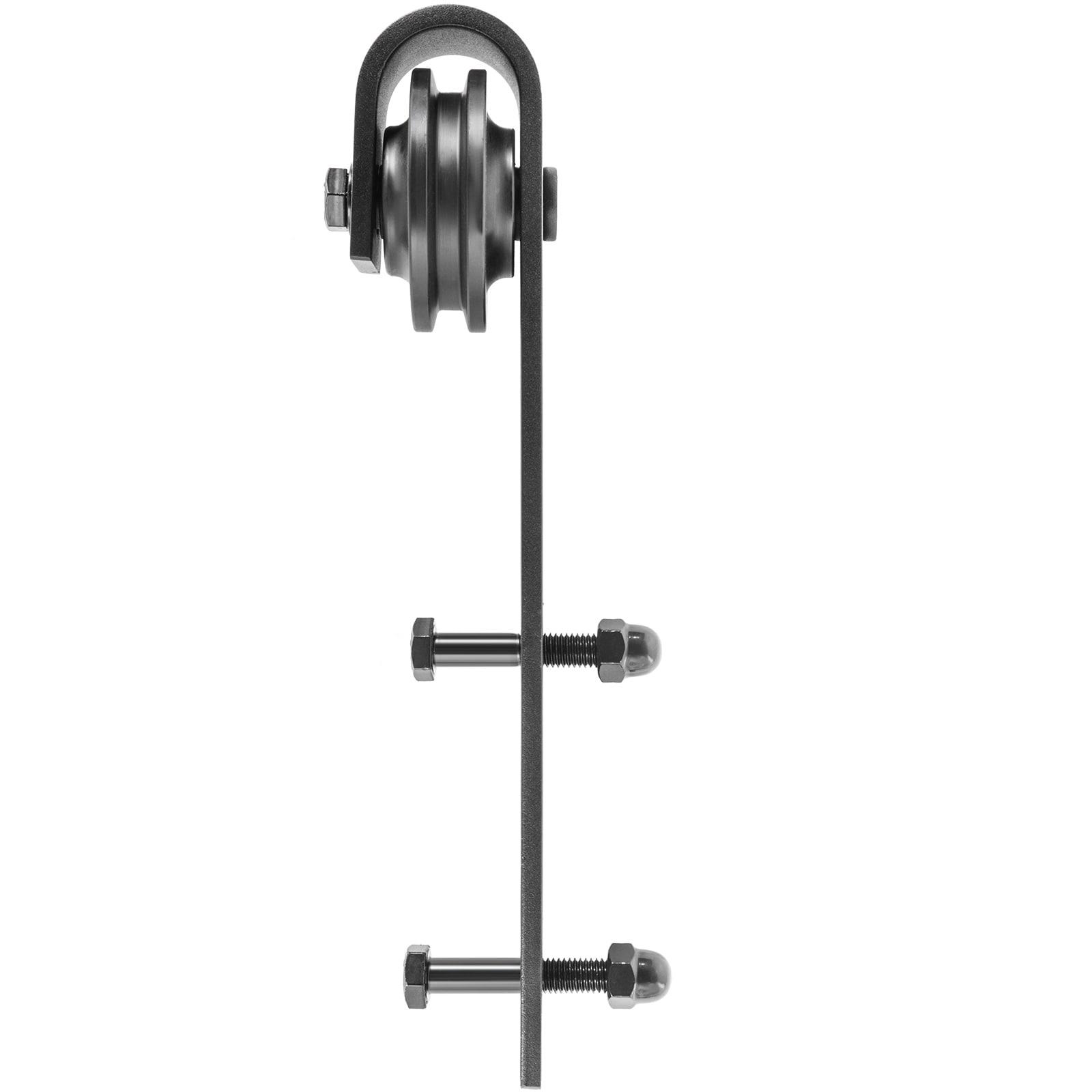 VEVOR Black Steel Single Door Barn Door Hardware Kit Standard Single