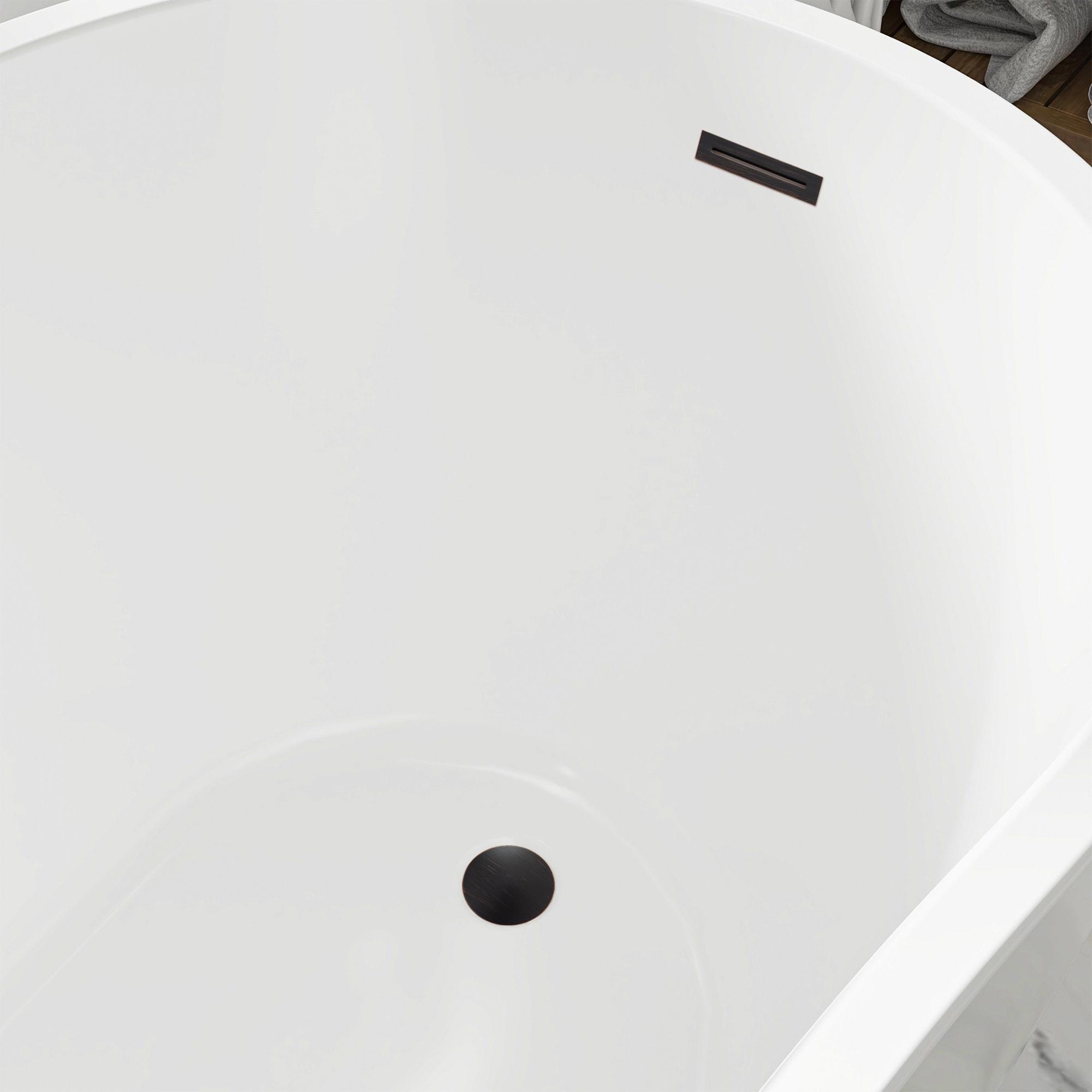 54" X 28" Freestanding Soaking Acrylic Bathtub