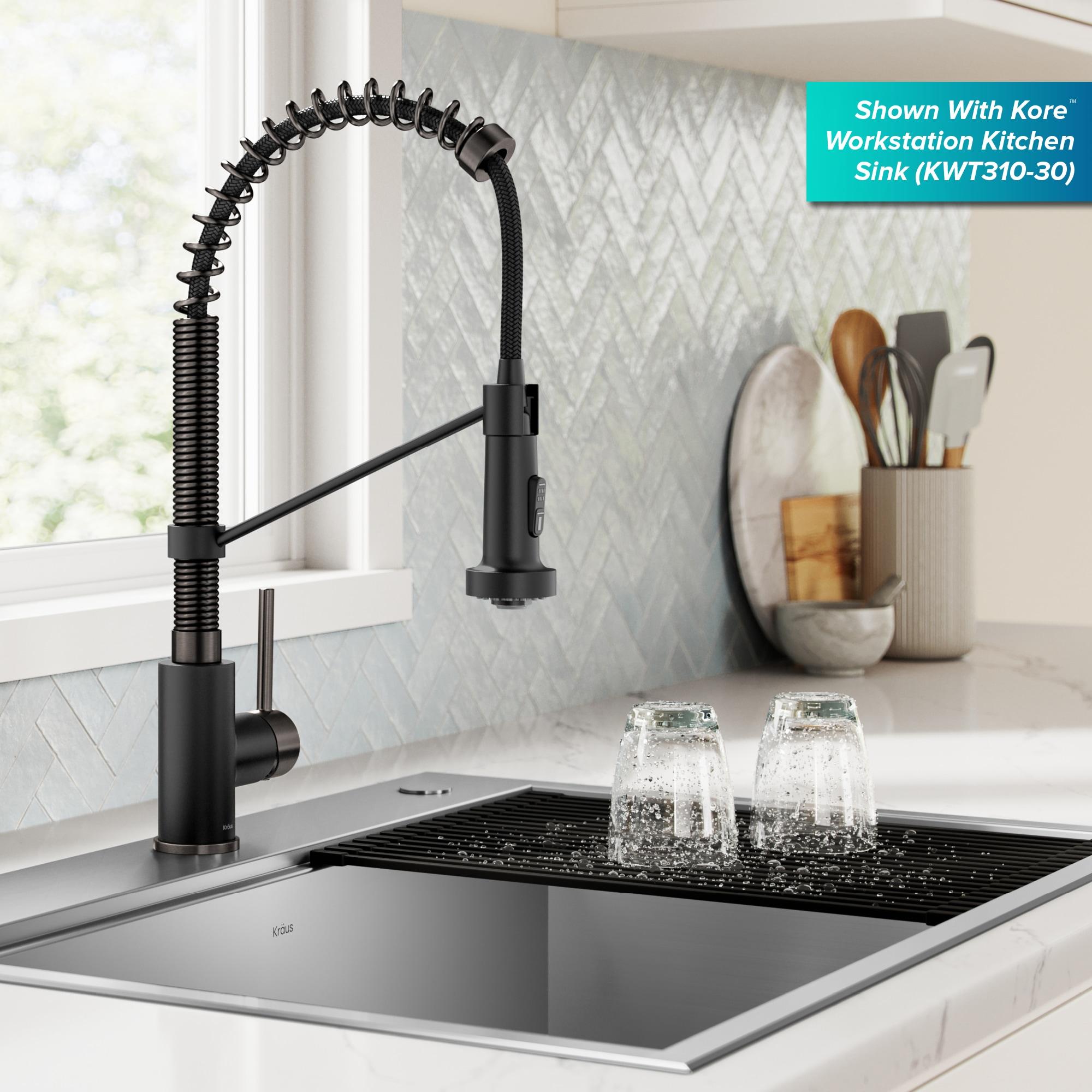 KRAUS Bolden Commercial Style 2-Function Single Handle Pull Down Kitchen Faucet