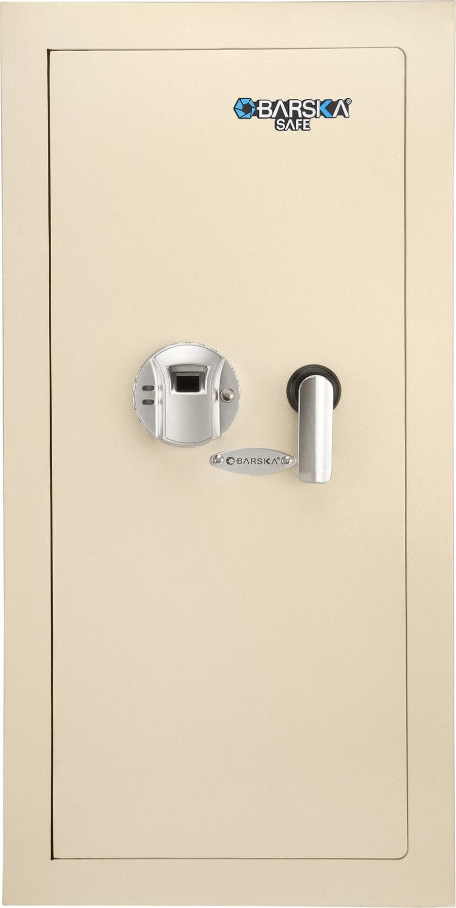Barska 0.82 CUBIC FT LEFT OPEN BEIGE  BIOMETRIC WALL SAFE
