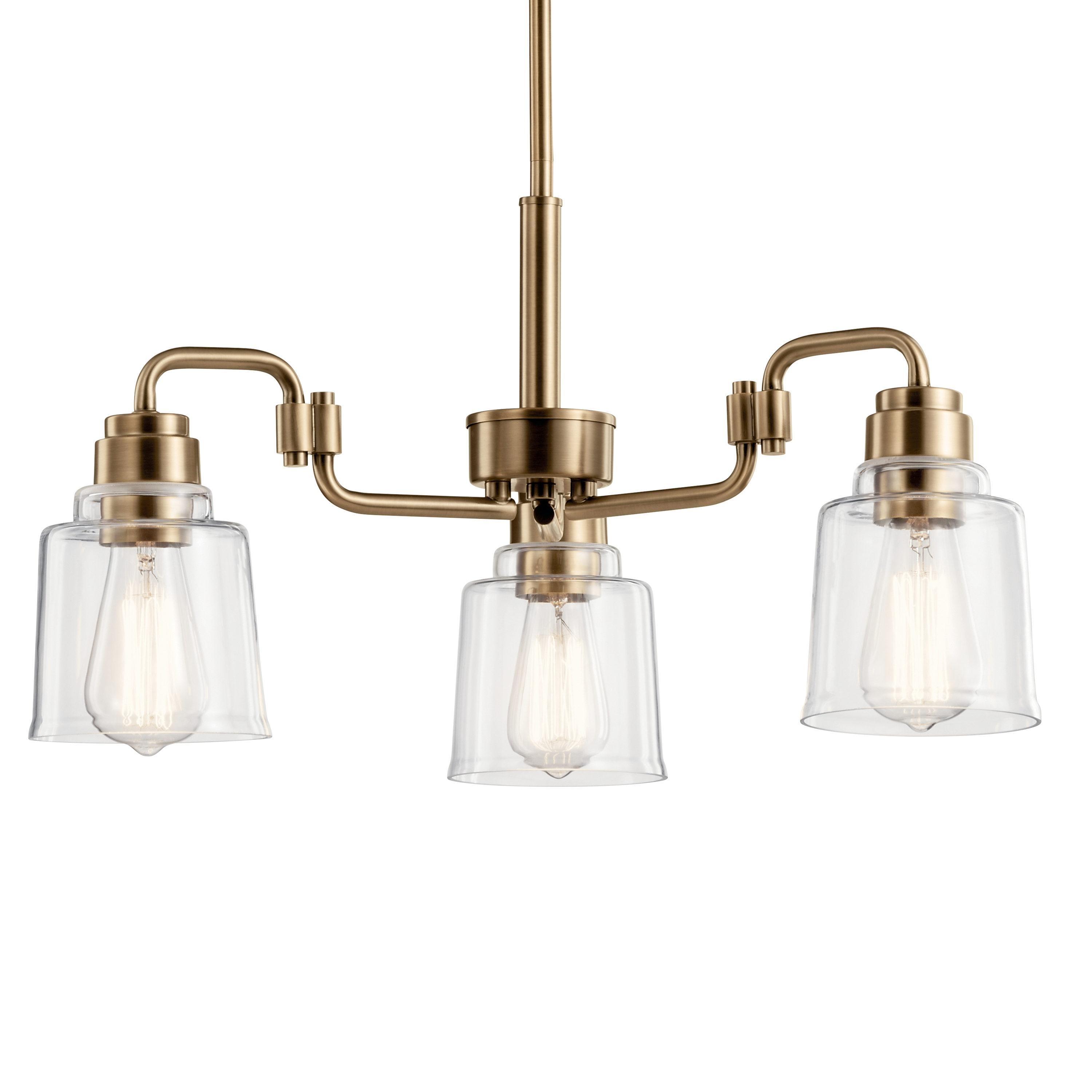 Kichler Lighting Aivian 3 - Light Chandelier in  Weathered Brass