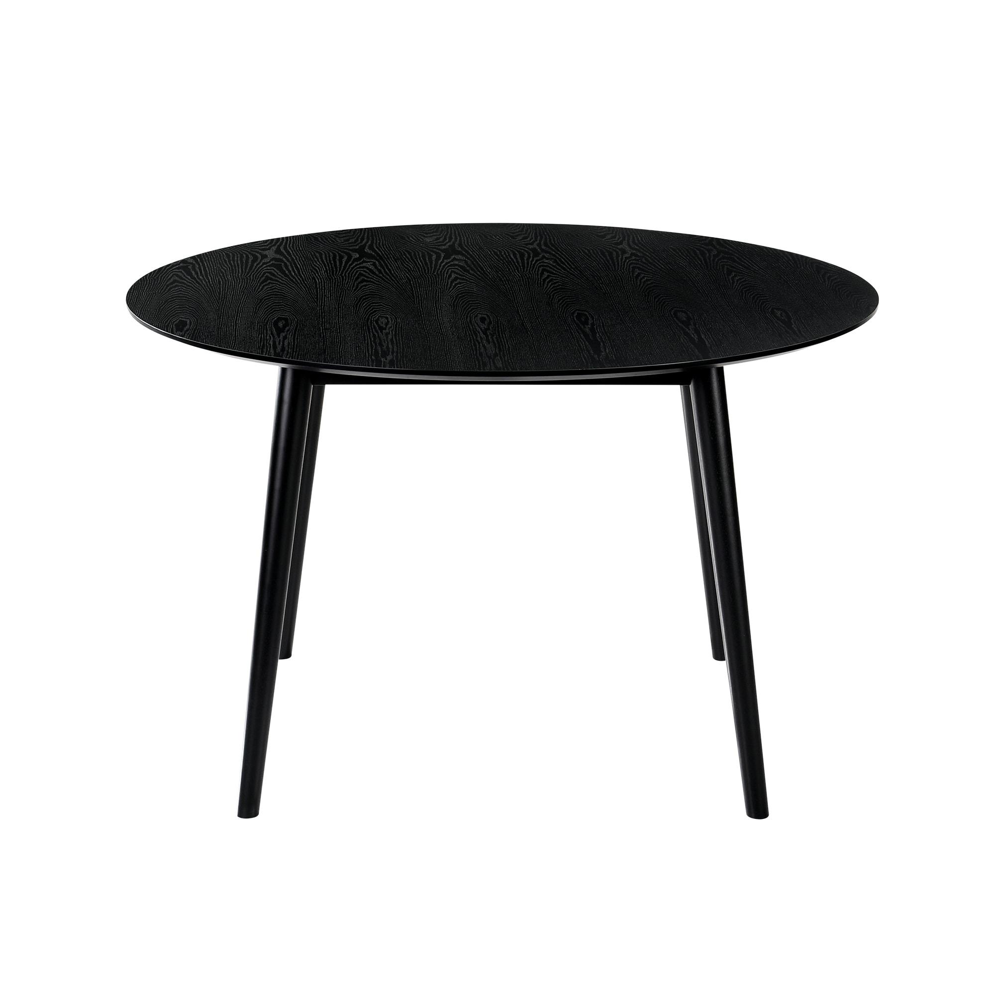 Armen Living Arcadia 48"Round Modern Wood Dining Table in Black
