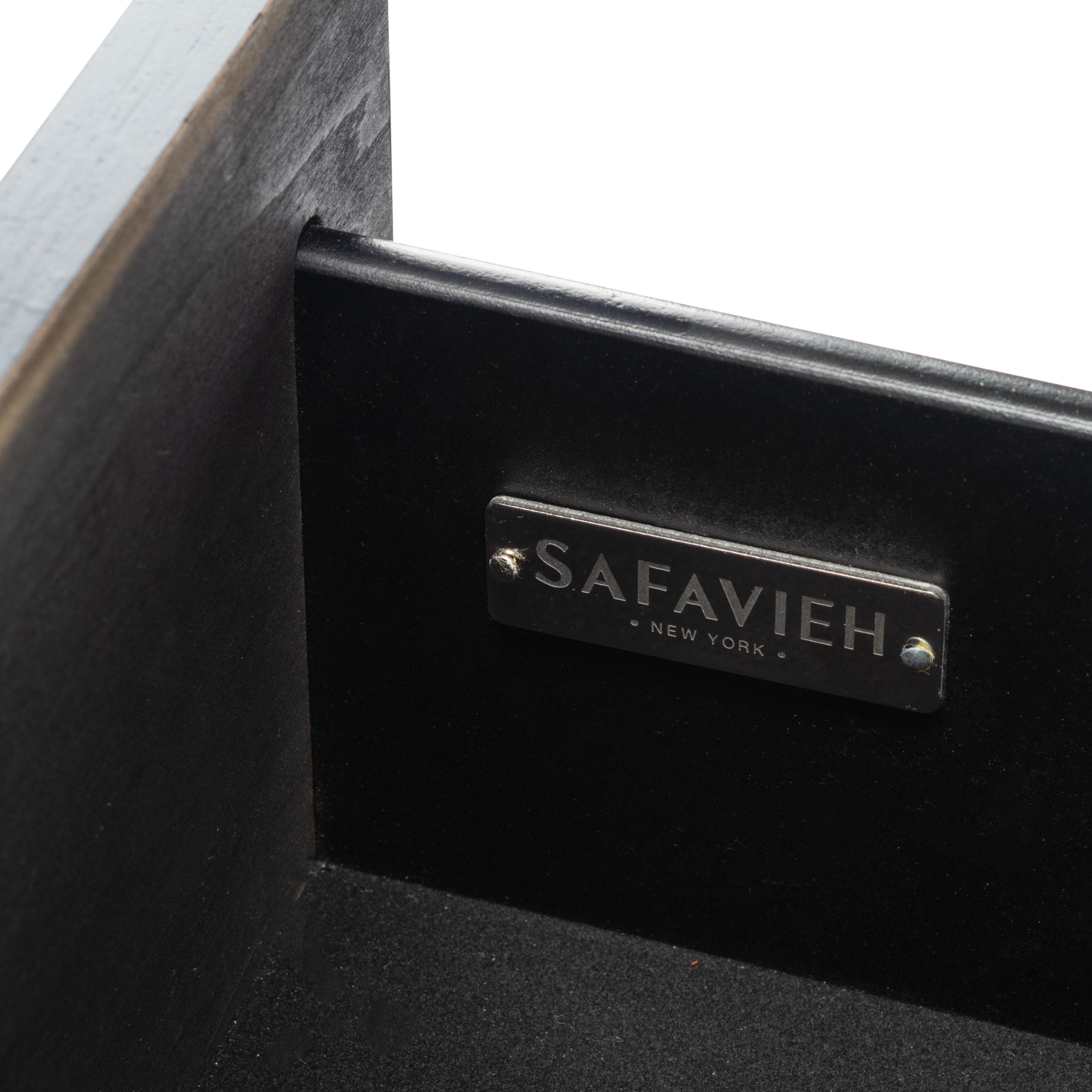 Fenno 2 Drawer Nightstand - Teal/Brass - Safavieh.