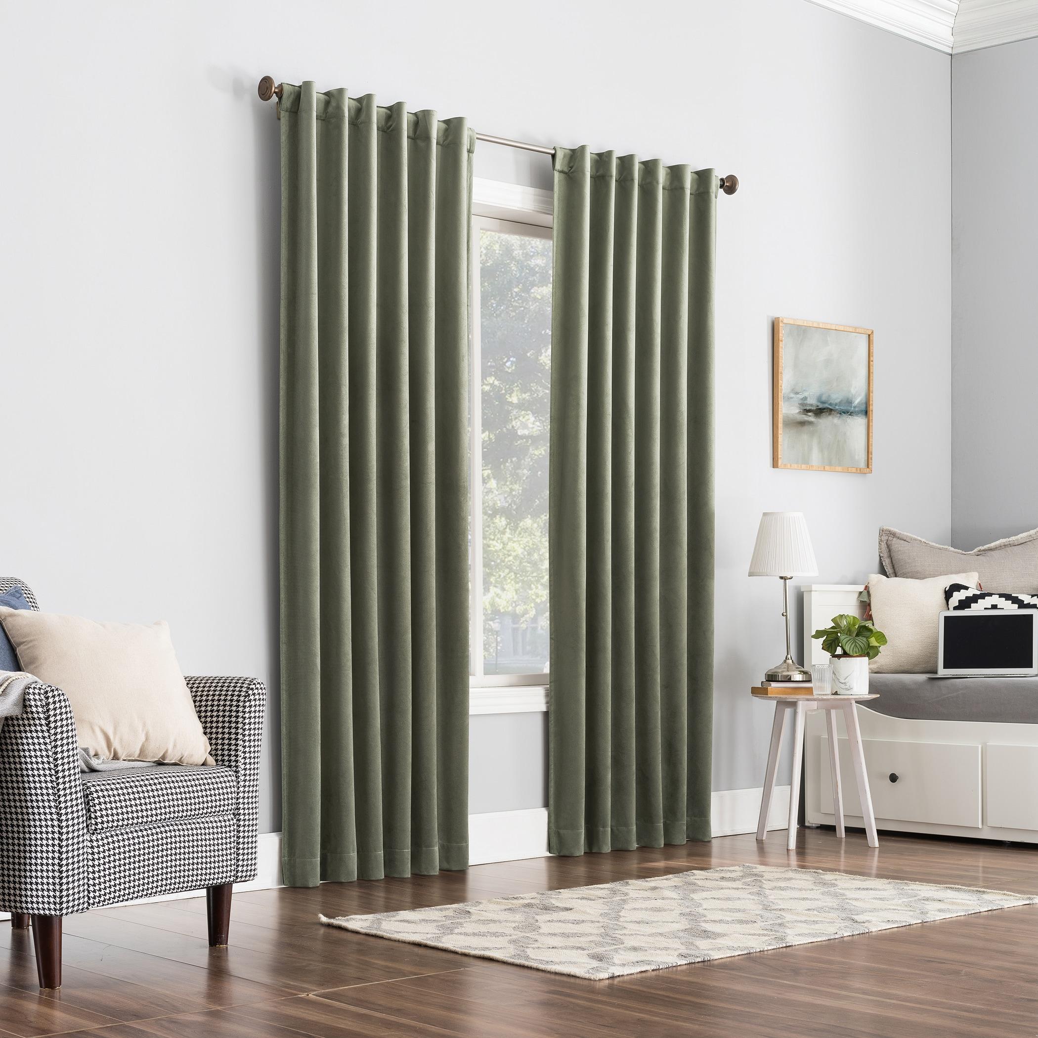 Sun Zero Velvet Noise Reducing Thermal Extreme 100% Blackout Back Tab Curtain Panel