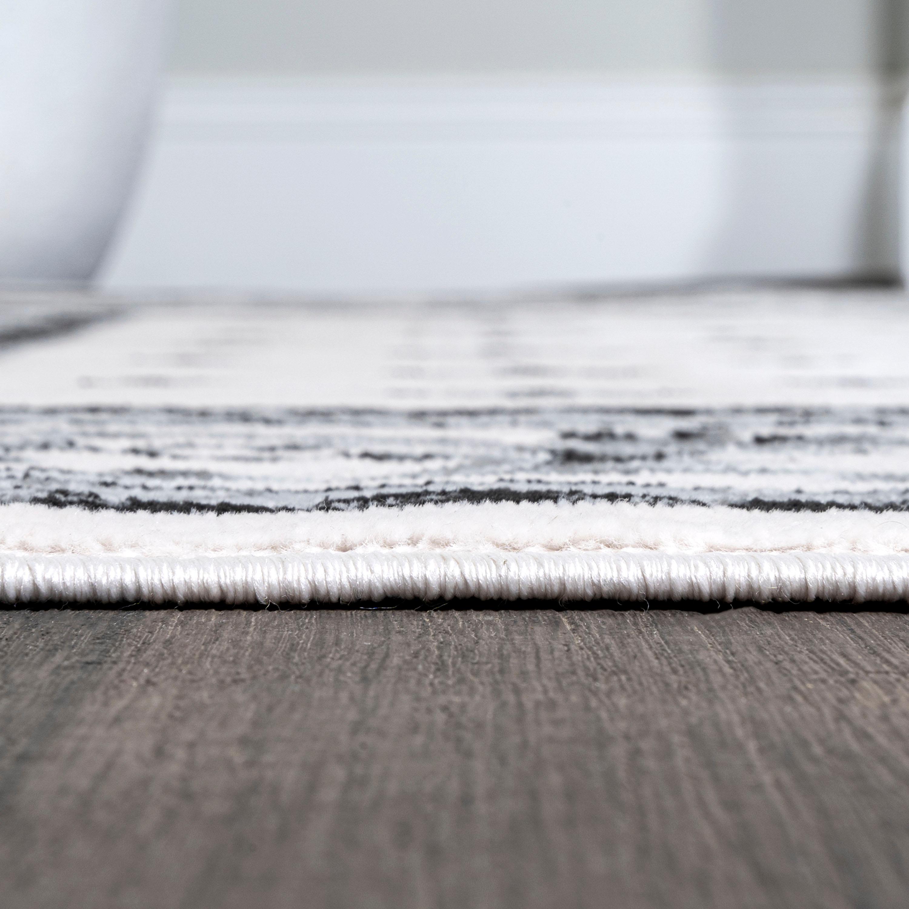 3'x5' Acanthus French Border Area Rug, Cream/Light Gray - JONATHAN Y