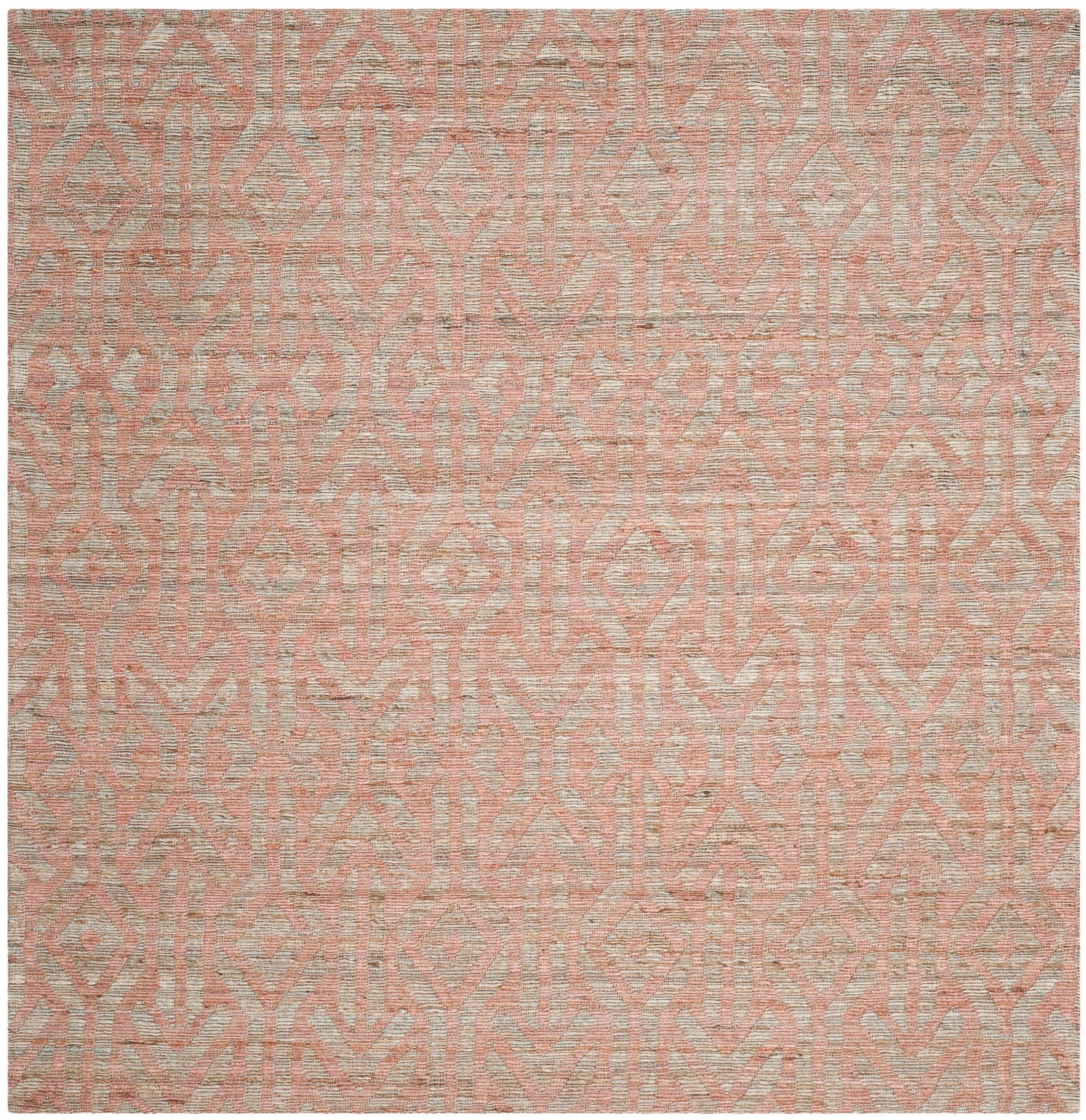 Cape Cod CAP414 Hand Woven Area Rug - Blue/Rust - 6'x6' - Safavieh.