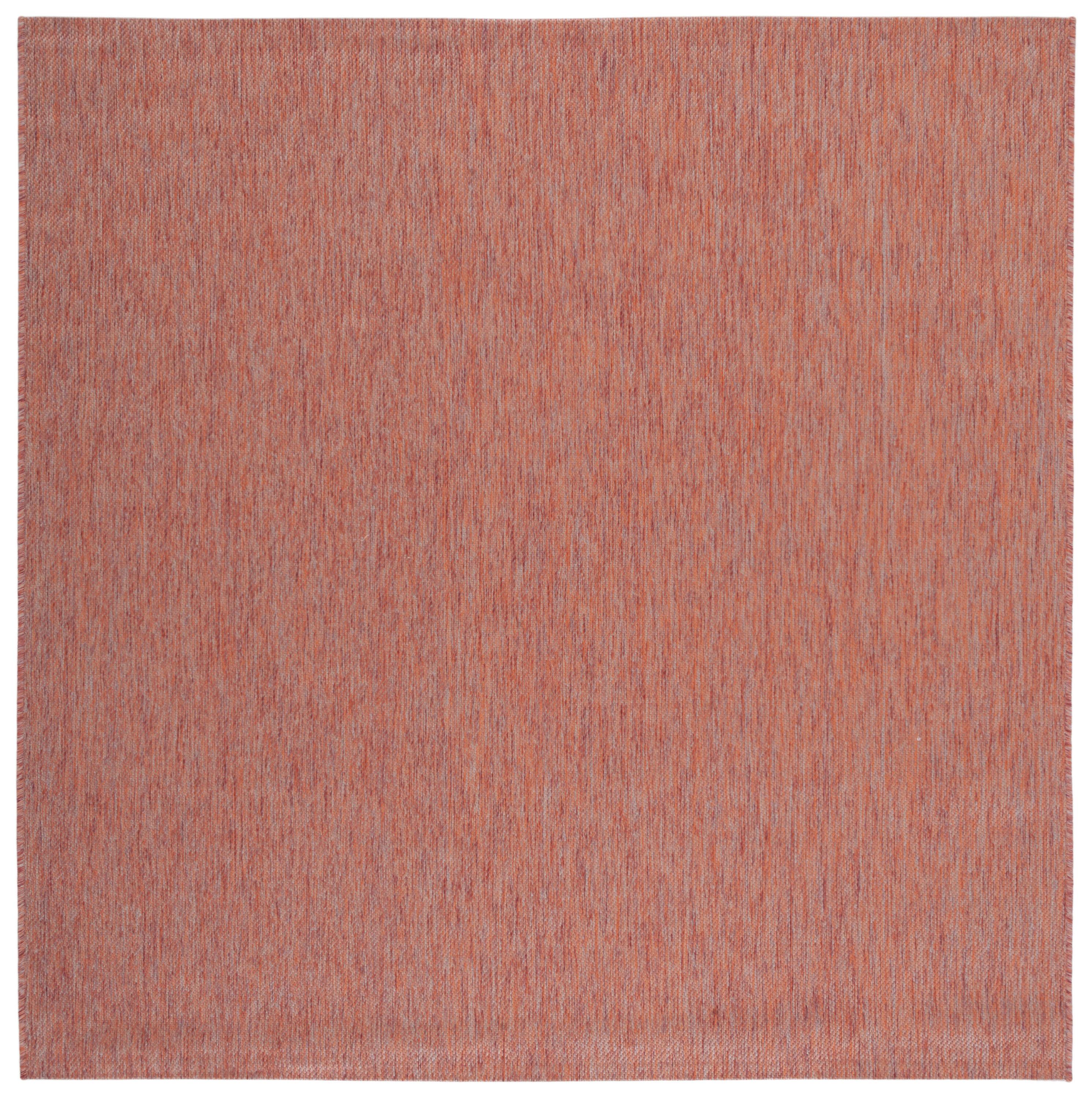 Beach House BHS218 POWER LOOMED Indoor/Outdoor Area Rug - Rust - 4'x4' - Safavieh