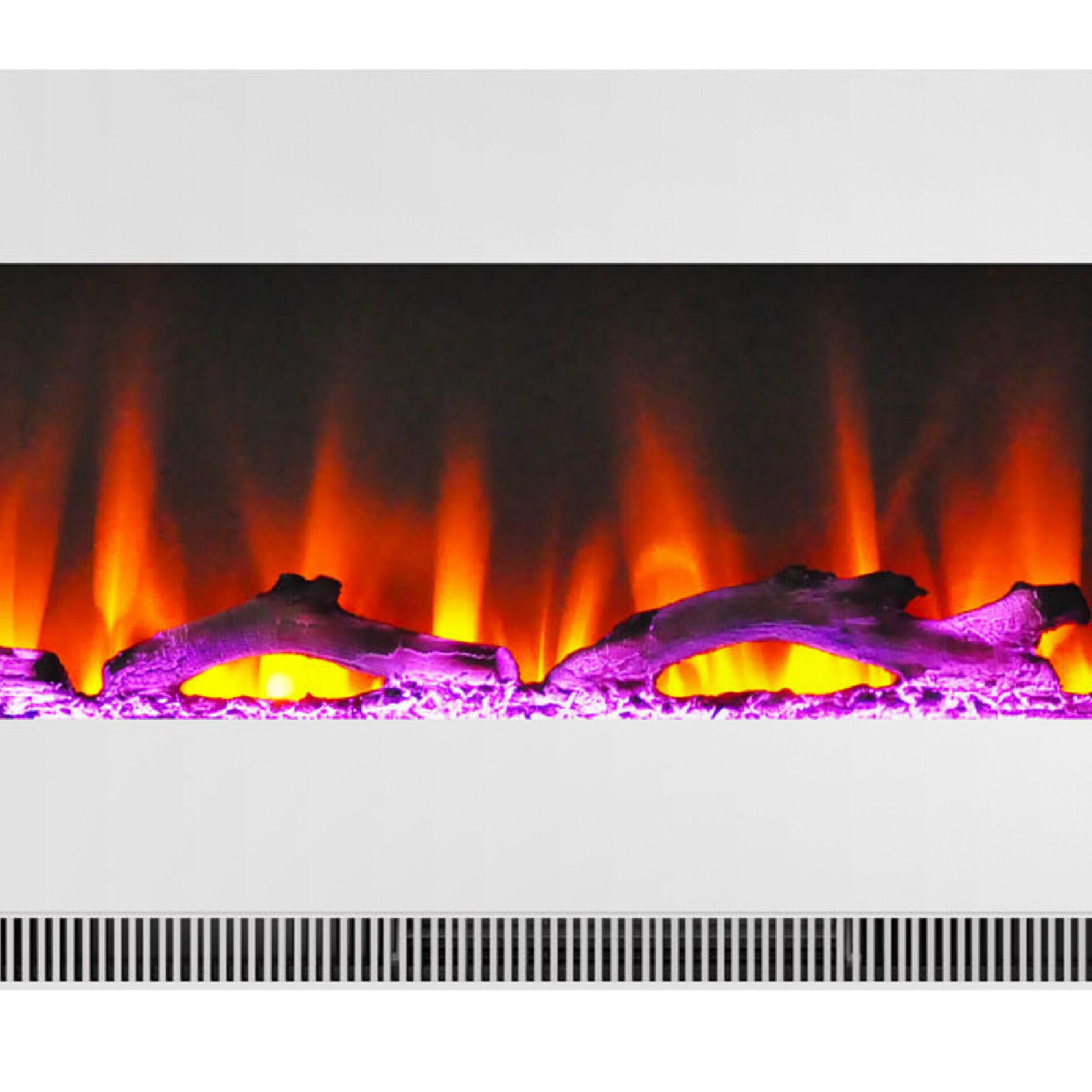 Cambridge Cambridge Wall Mount Electric Fireplace Heater with Remote Control for Indoor Use in Living Room, Bedroom, Home Office