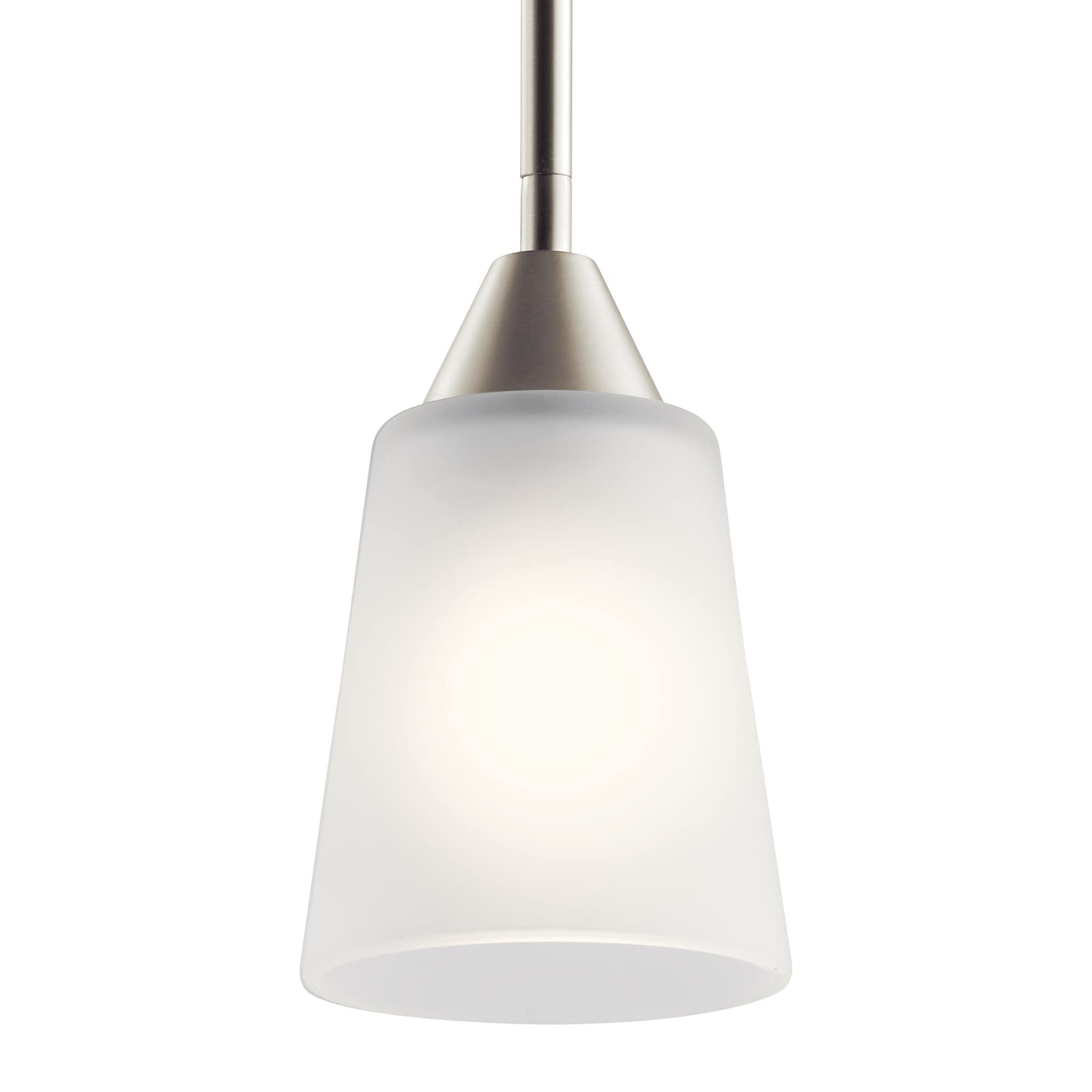 1 Light Mini Pendant 7.75 Inches Tall By 4.75 Inches Wide-Brushed Nickel Finish Kichler Lighting 52235Ni