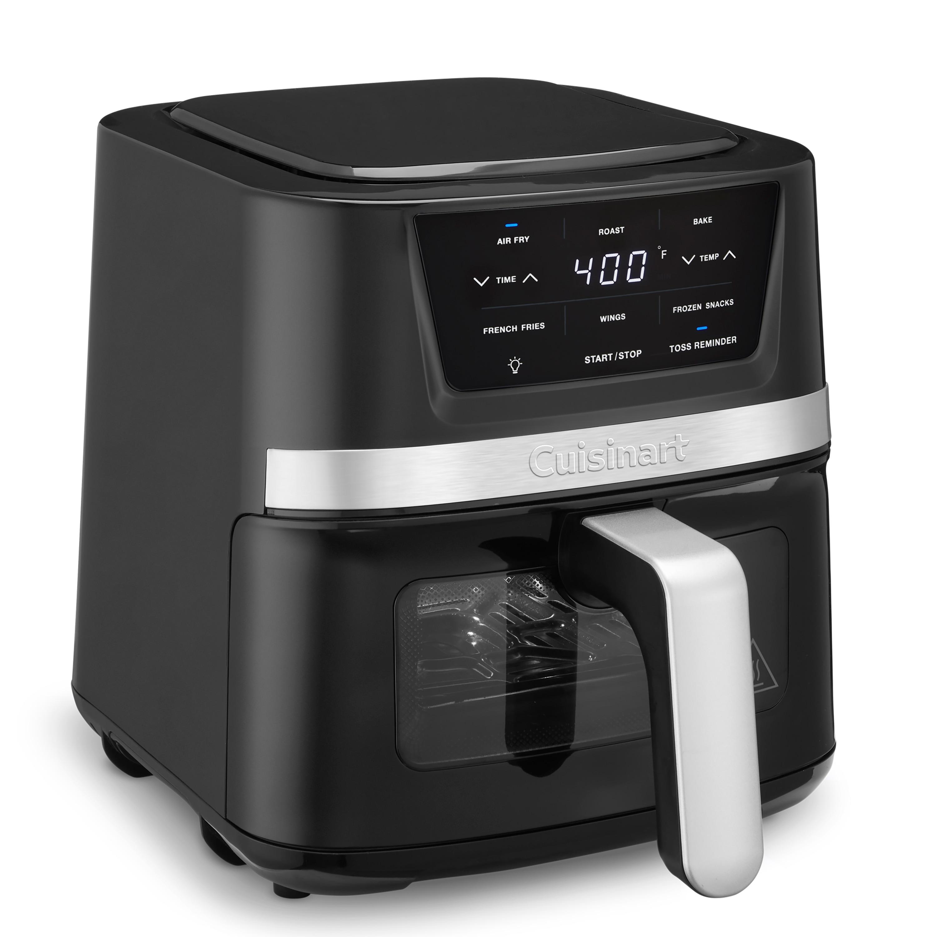 Cuisinart 2.6qt Basket Air Fryer Black/Stainless Steel Finish AIR-80: 1100W, Cool Touch Handle, Dishwasher-Safe Parts