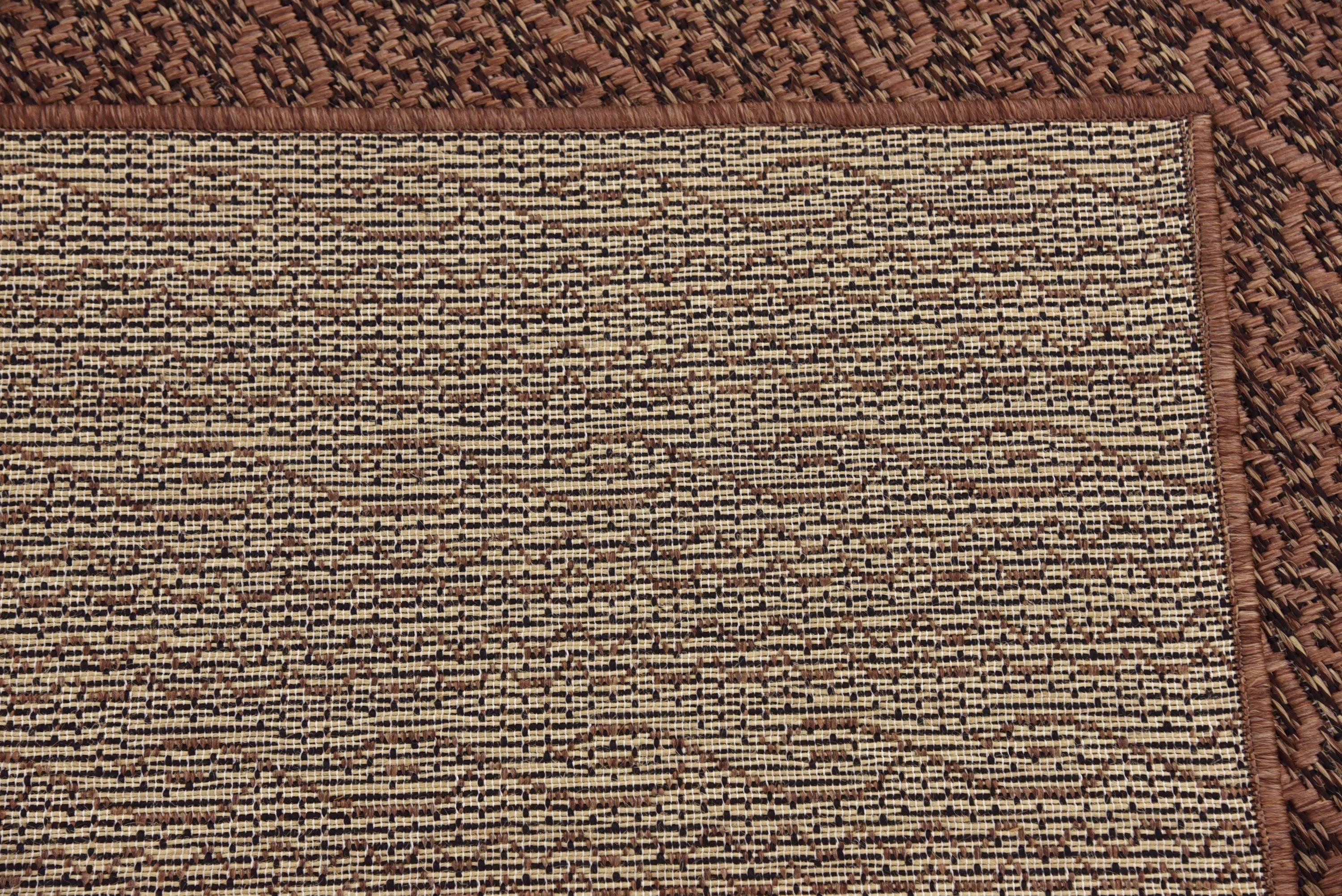 Unique Loom 6' 1 x 6' 1 Square Brown Outdoor Modern Links Area Rug