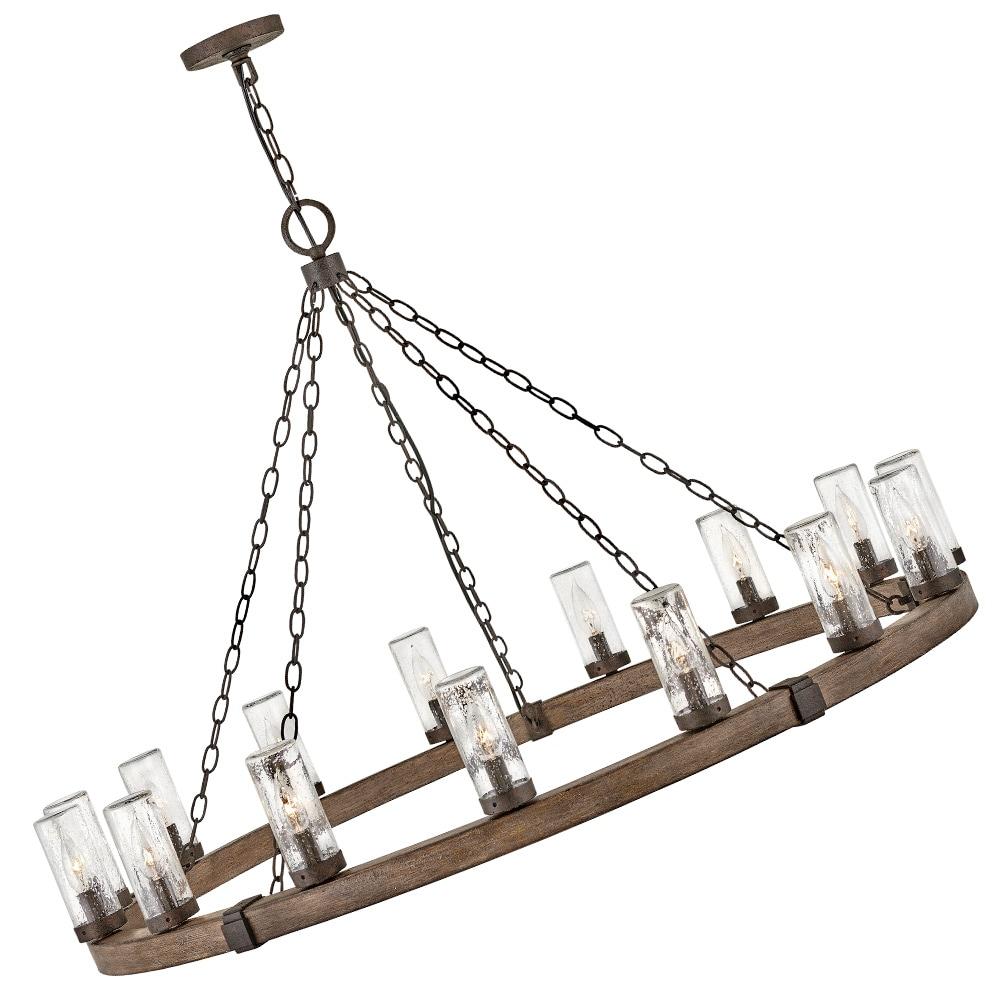 Sawyer 15-Light Single Tier Outdoor Rustic Chandelier