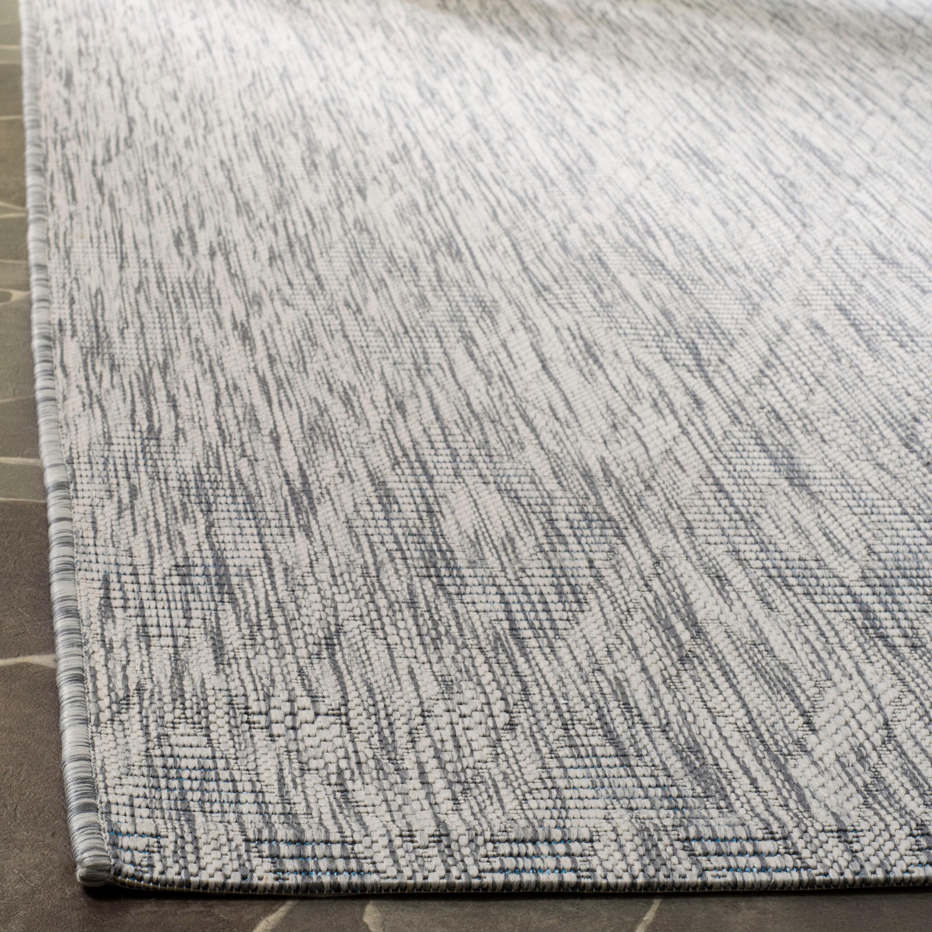 Courtyard CY8522 Power Loomed Indoor and Outdoor Area Rug - Grey/Grey - 5'3"x7'7" - Safavieh