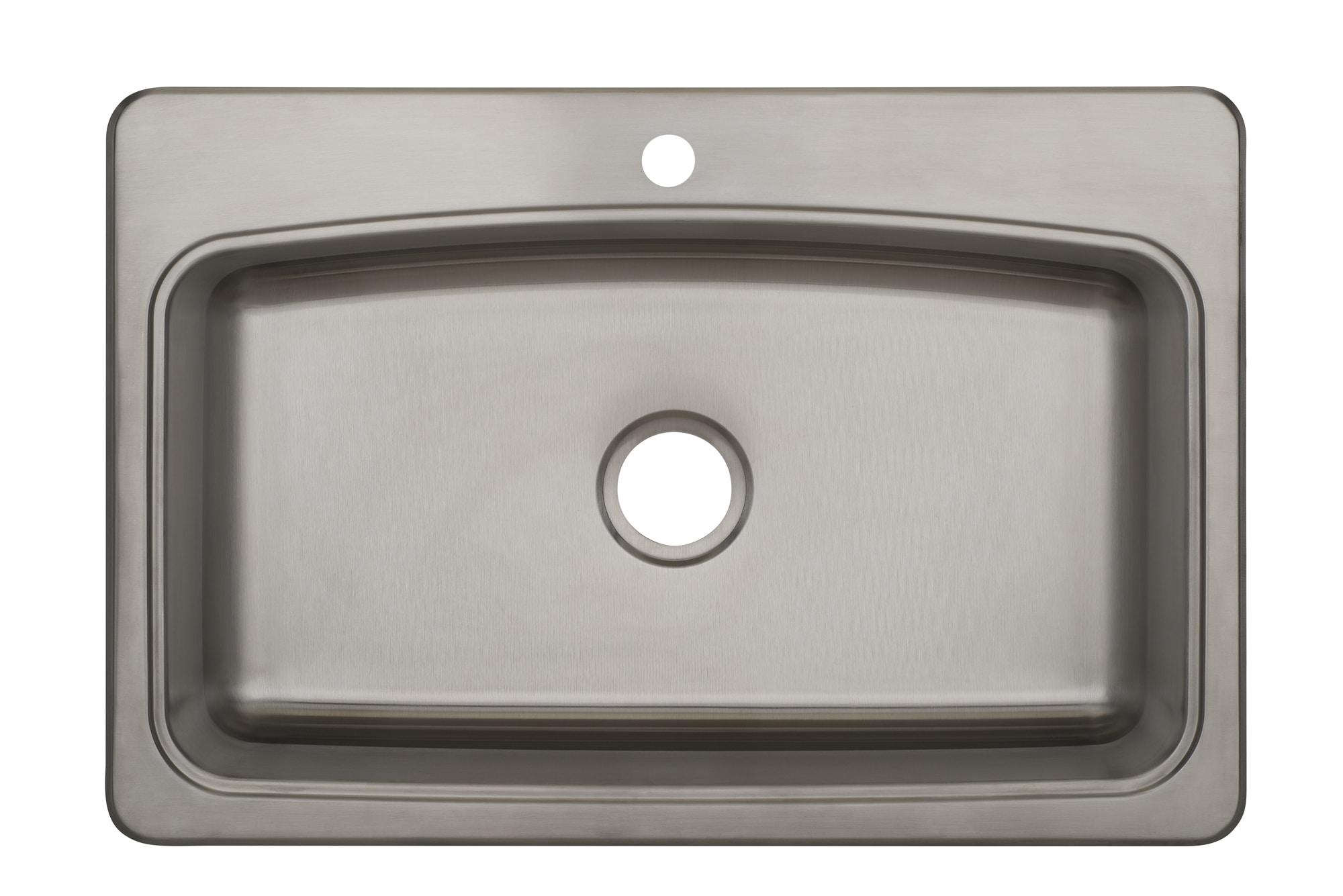 22.0625'' L Drop-In Single Bowl Stainless Steel Kitchen Sink