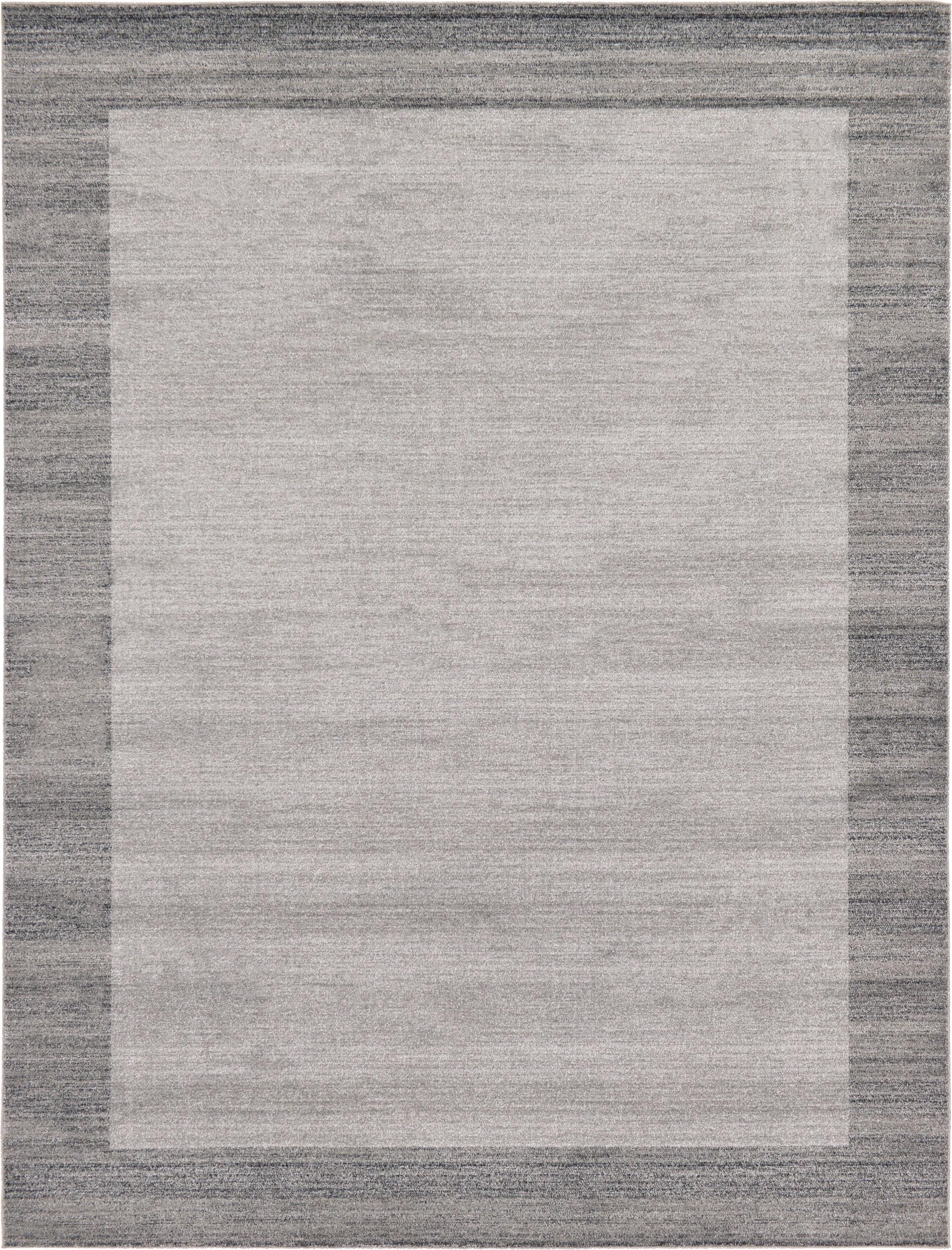 Unique Loom Abigail Del Mar Area Rug , 9'x12' Rectangular ,Light Gray