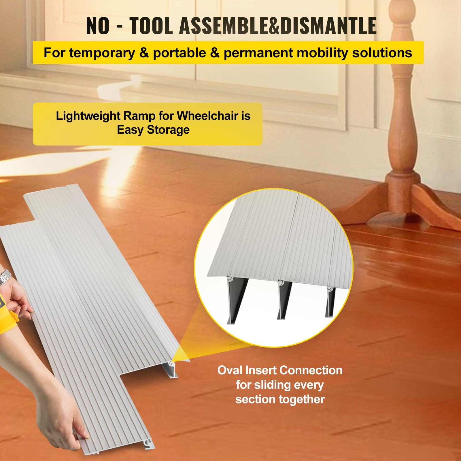 Adjustable Aluminum Non-Slip Doorway Threshold Ramp