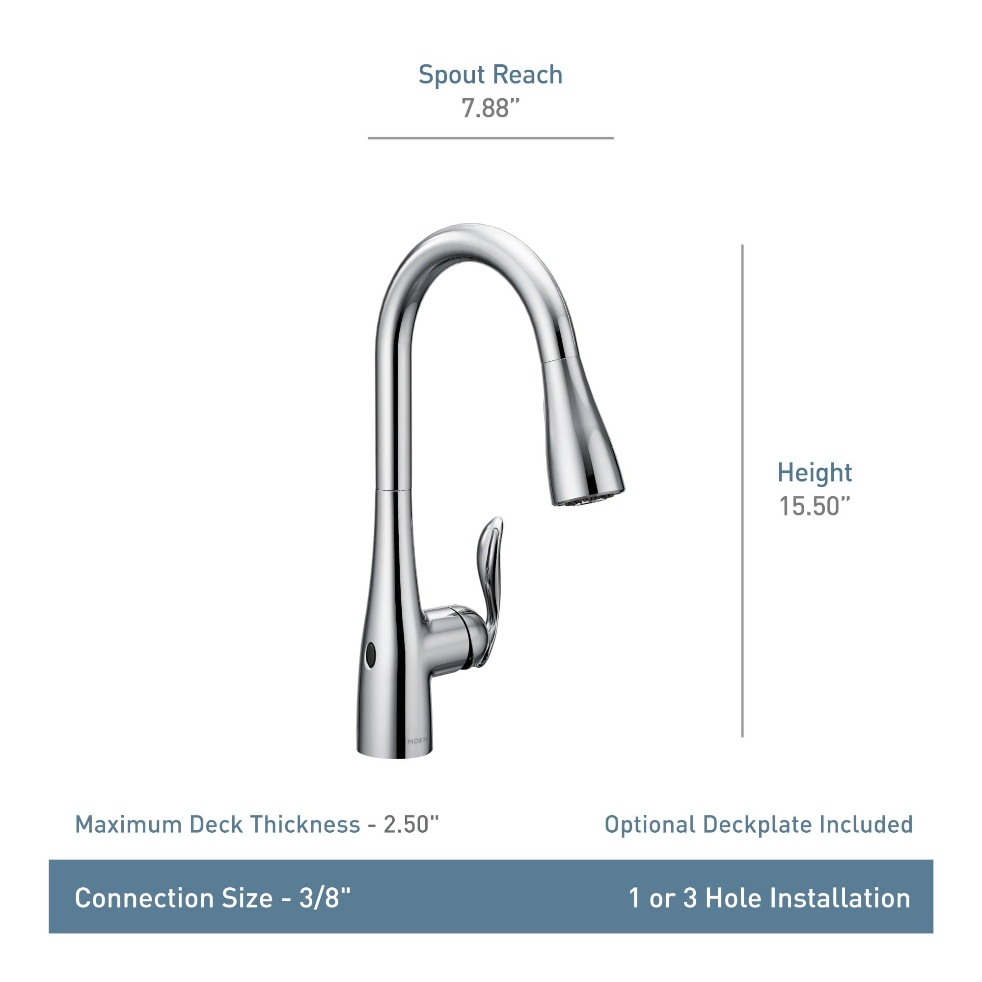 Moen Arbor MotionSense Wave Single Handle Pulldown Kitchen Faucet with Power Clean Technology