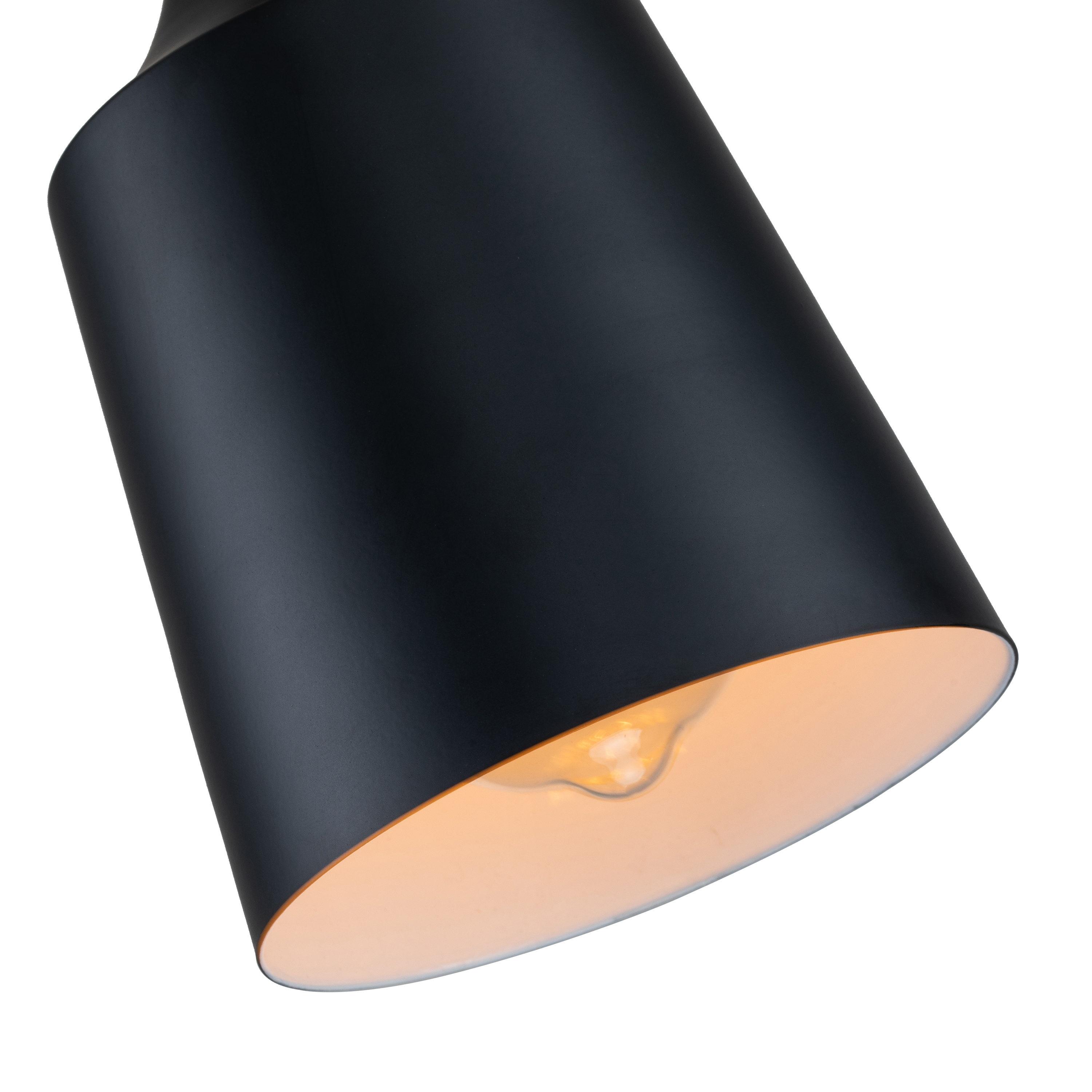 C Cattleya  1-Light Black and White Pendant Light with Chrome Accents