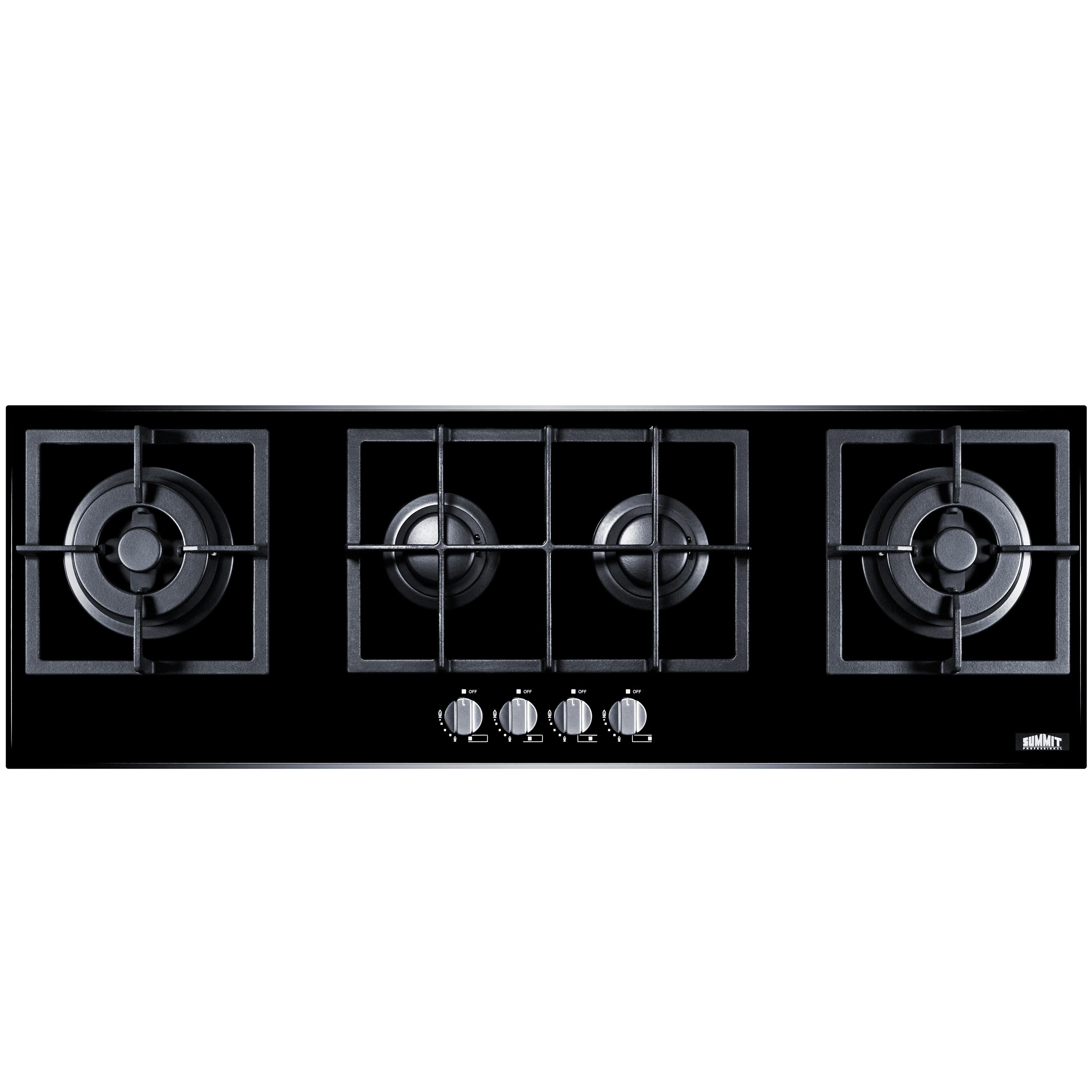 Summit Appliance Summit 40" Black Gas 4 Burner Cooktop