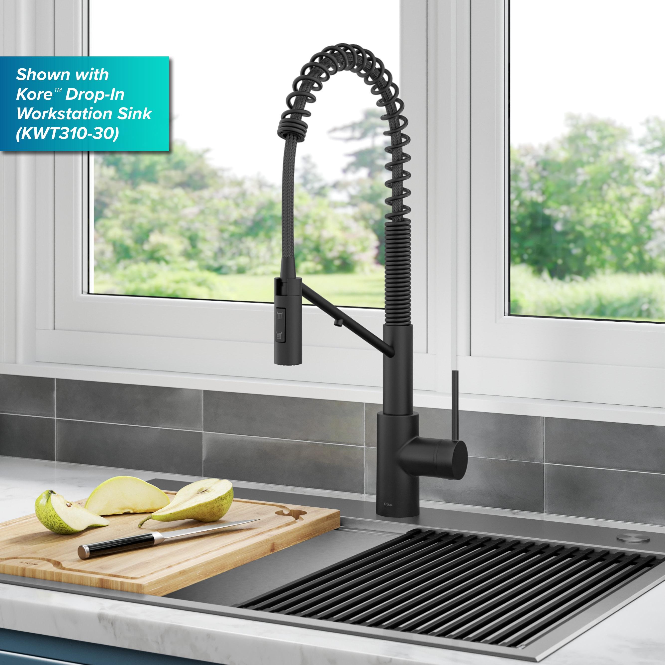 Oletto 2-in-1 Pull-Down Single Handle Kitchen Faucet