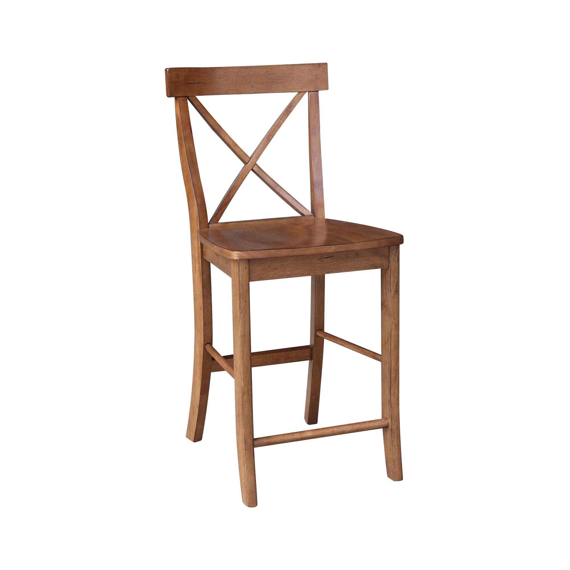 International Concepts X-Back Counter Height Stool - 24 inches H