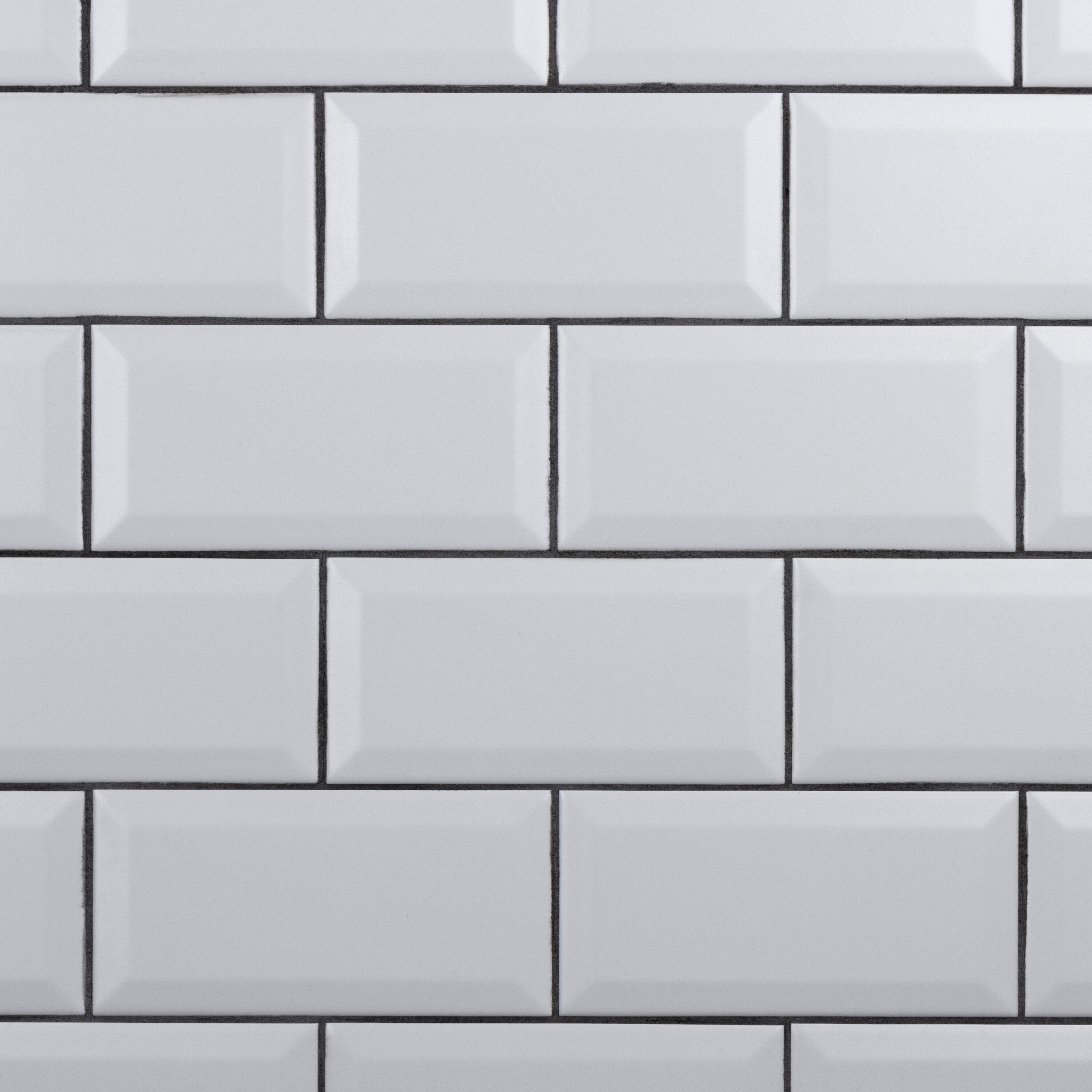 Merola Tile Crown Heights 3" x 6"Beveled Ceramic Subway Wall Tile