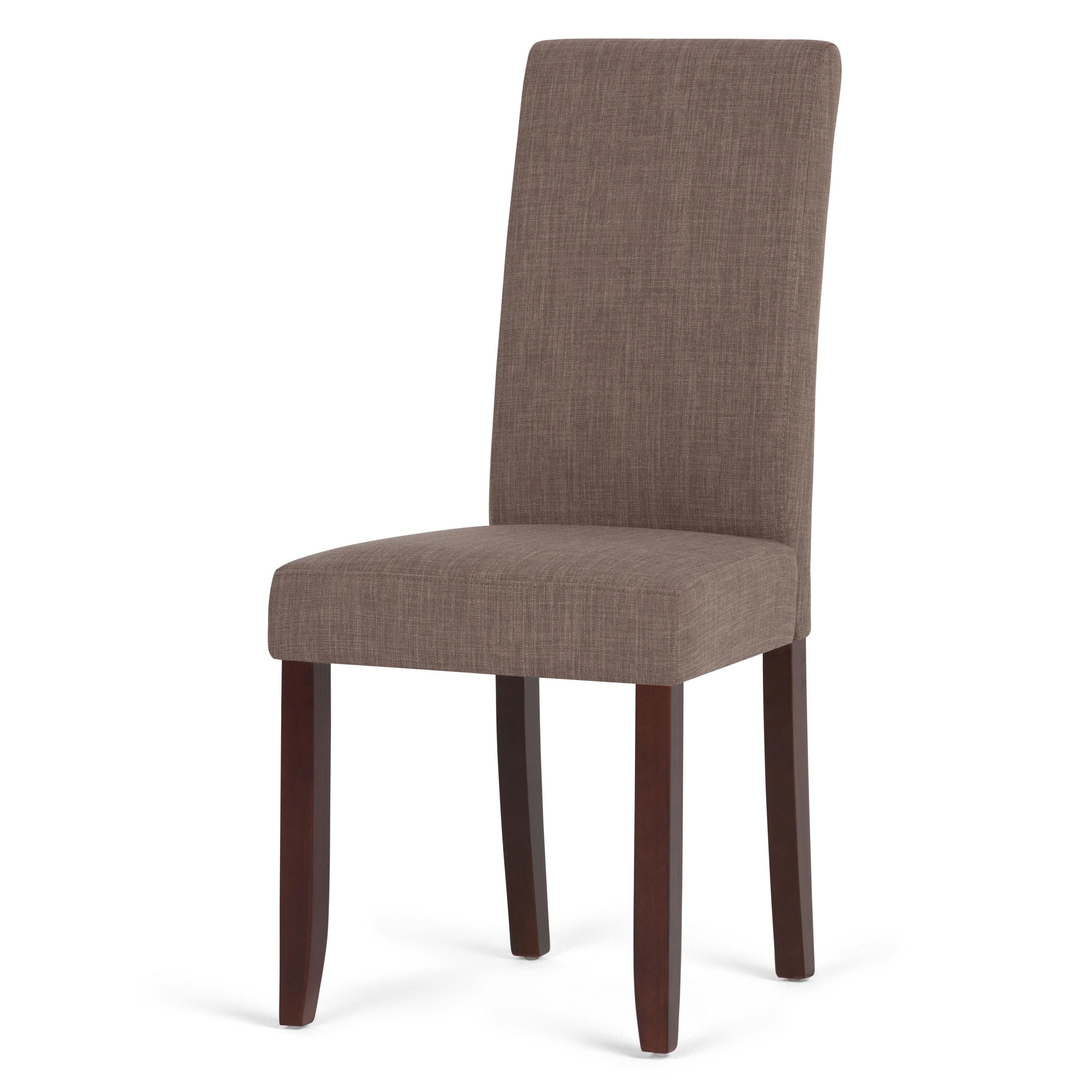 Simpli Home Acadian 17.99'' H Linen Look Polyester Upholstered Parsons Chair (Set of 2)
