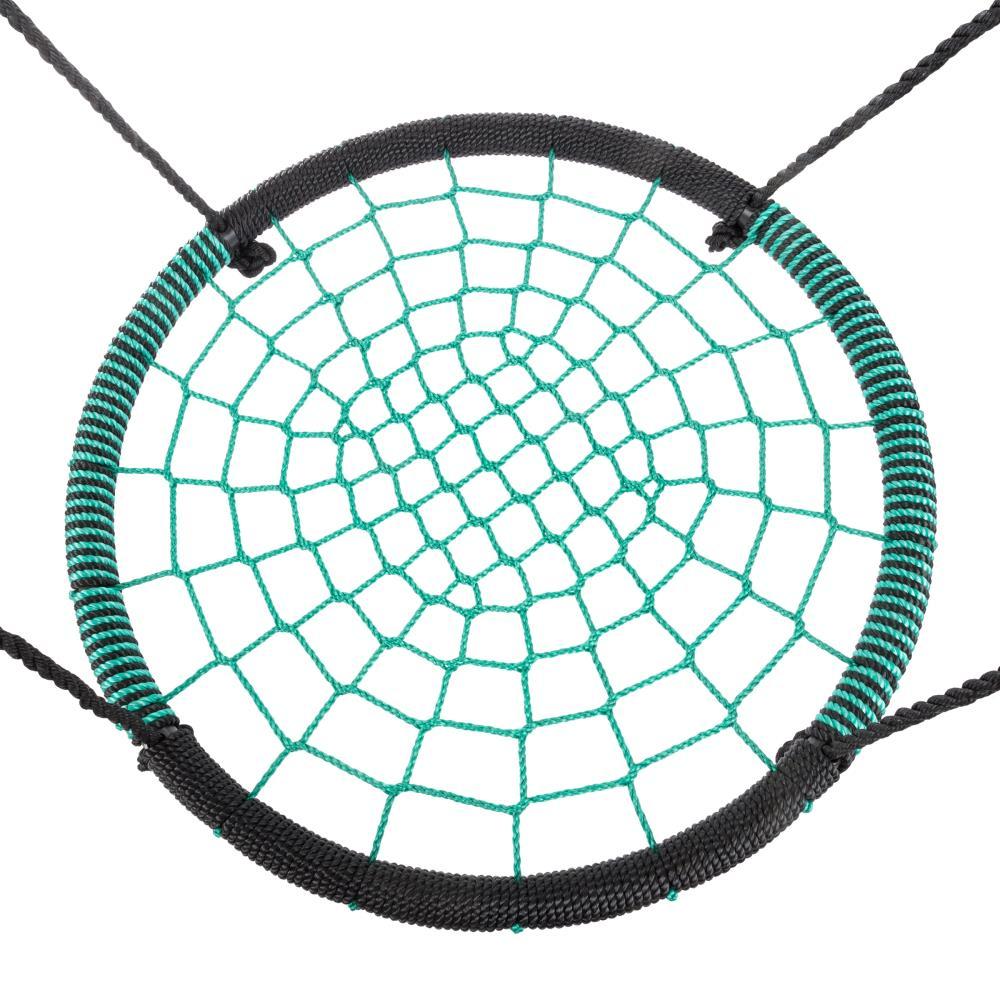 Hey! Play! Spider Web Tree Swing-Large 40-inch Diameter Hanging Tree Rope Saucer Seat