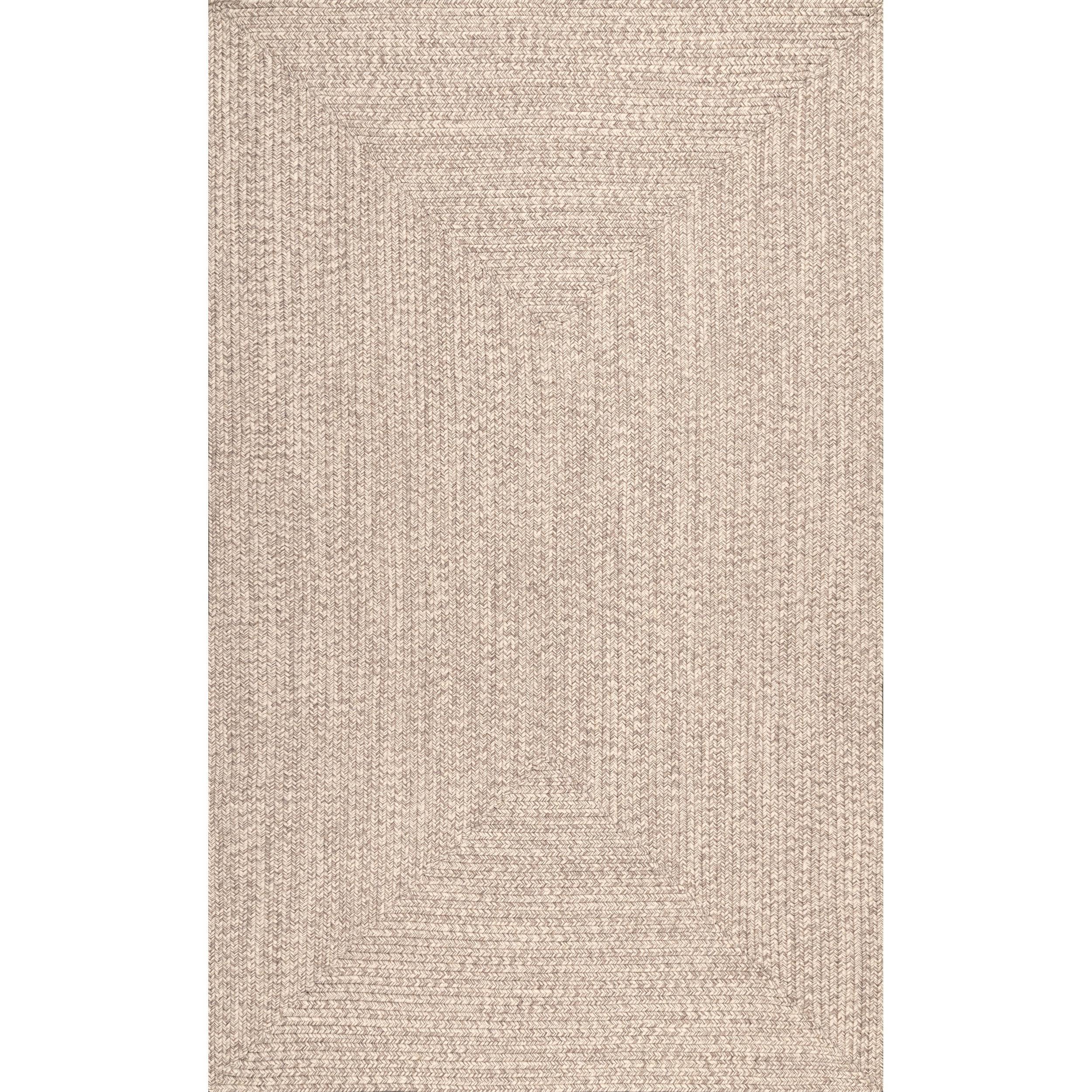 nuLOOM Wynn Braided Indoor/Outdoor Tan 8' x 11' Casual Area Rug