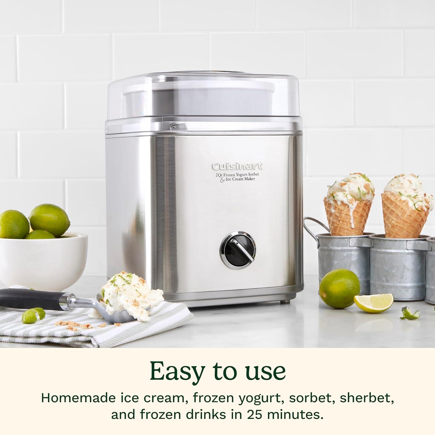 Cuisinart ® Pure Indulgence ™ 2-Qt. Frozen Yogurt, Sorbet and Ice Cream Maker
