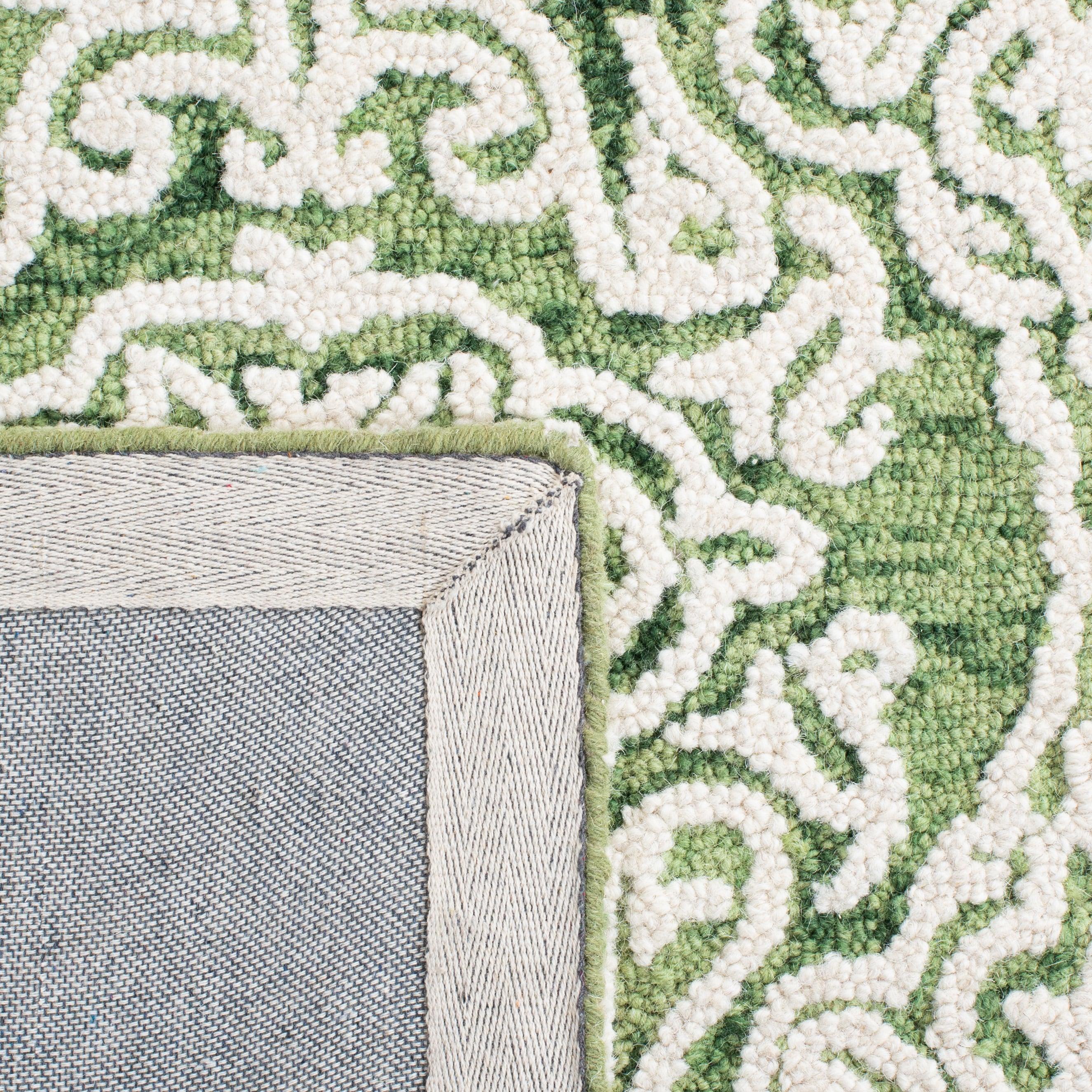 Blossom BLM112 Hand Tufted Indoor Area Rug - Green/Ivory - 8'x10' - Safavieh