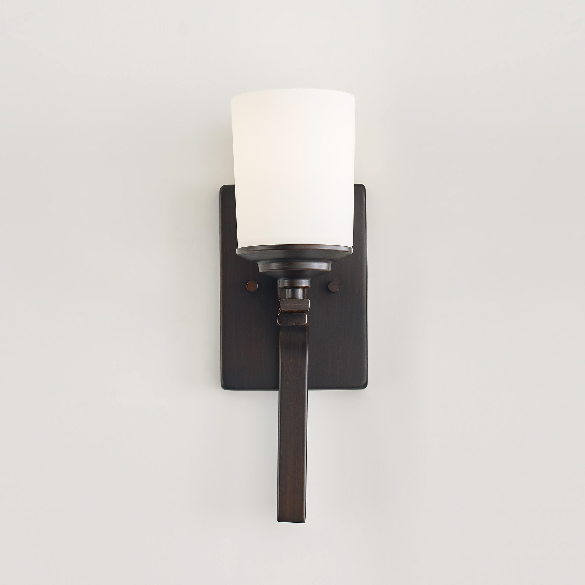 Kemal Traditional Bronze Round Wall Sconce, Energy Star 15in