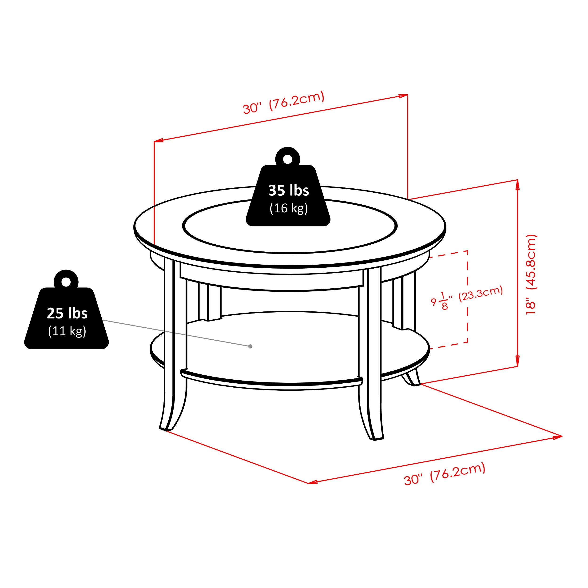 Genoa Coffee Table, Glass Inset and Shelf - Dark Espresso - Winsome: Elegant for Living Room, Wood Composite Frame