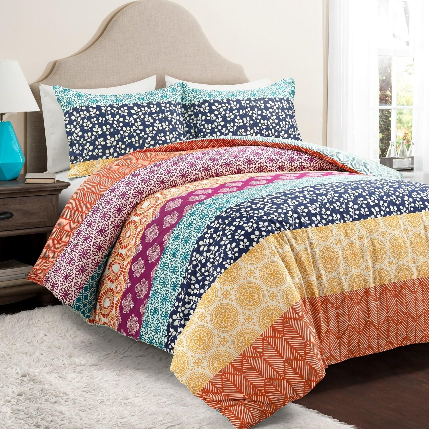 Lush Decor Lucymae 100% Cotton Duvet Cover Set