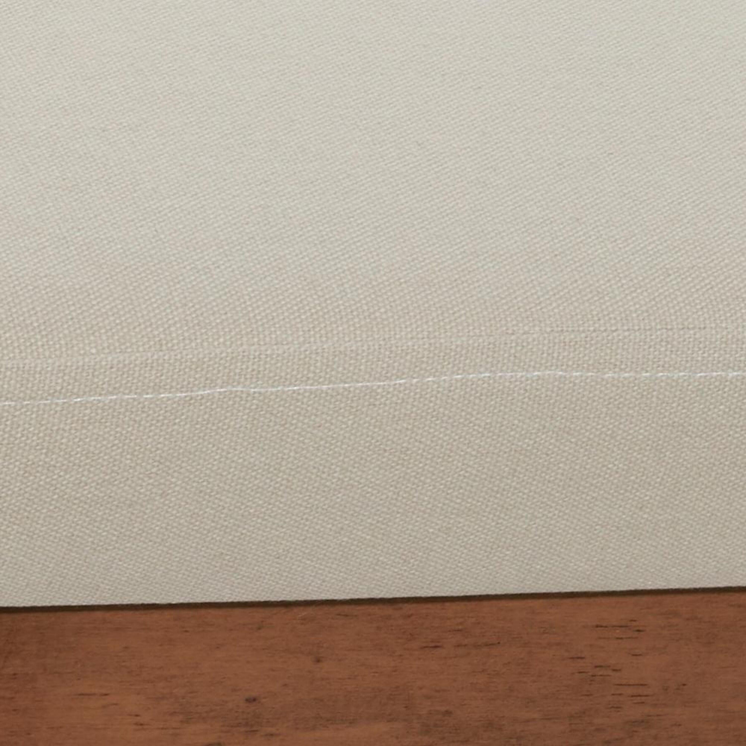 DecMode Wood Bench with Burlap Seat, Brown