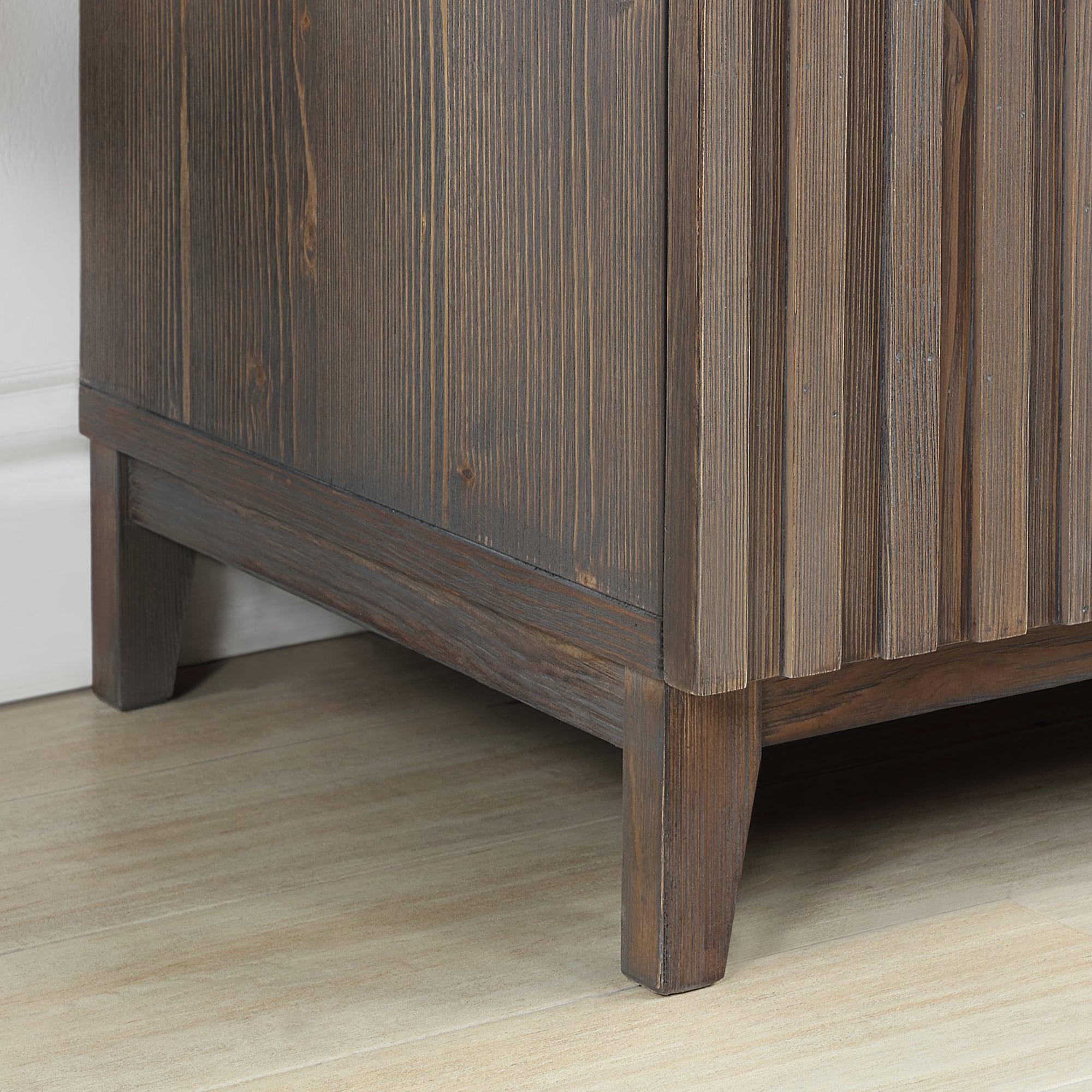 Palos 24" Single Bath Vanity in Spruce Antique Brown with White Ceramic Basin