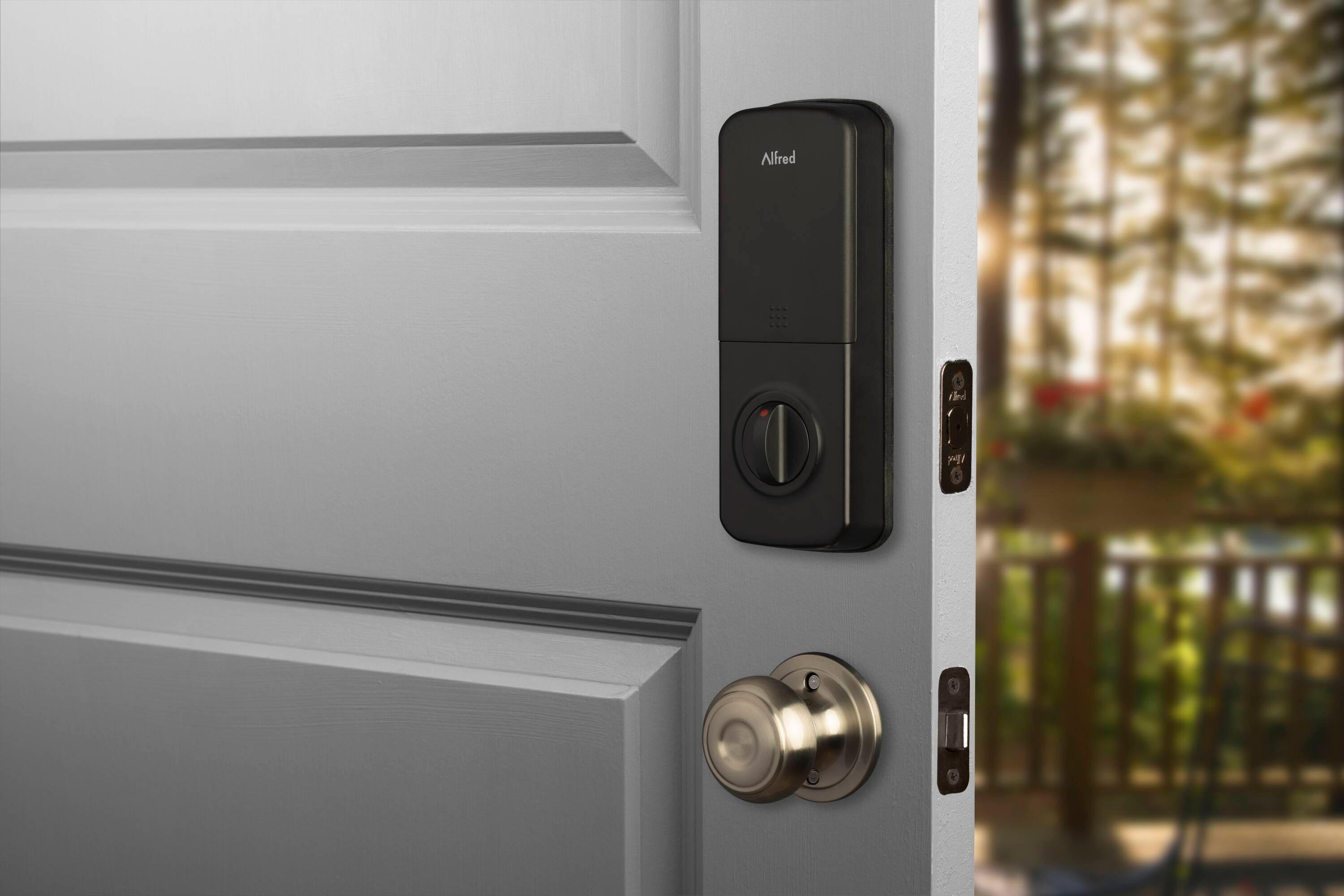 Alfred DB1 Smart Deadbolt Lock Z-Wave With Key - Black