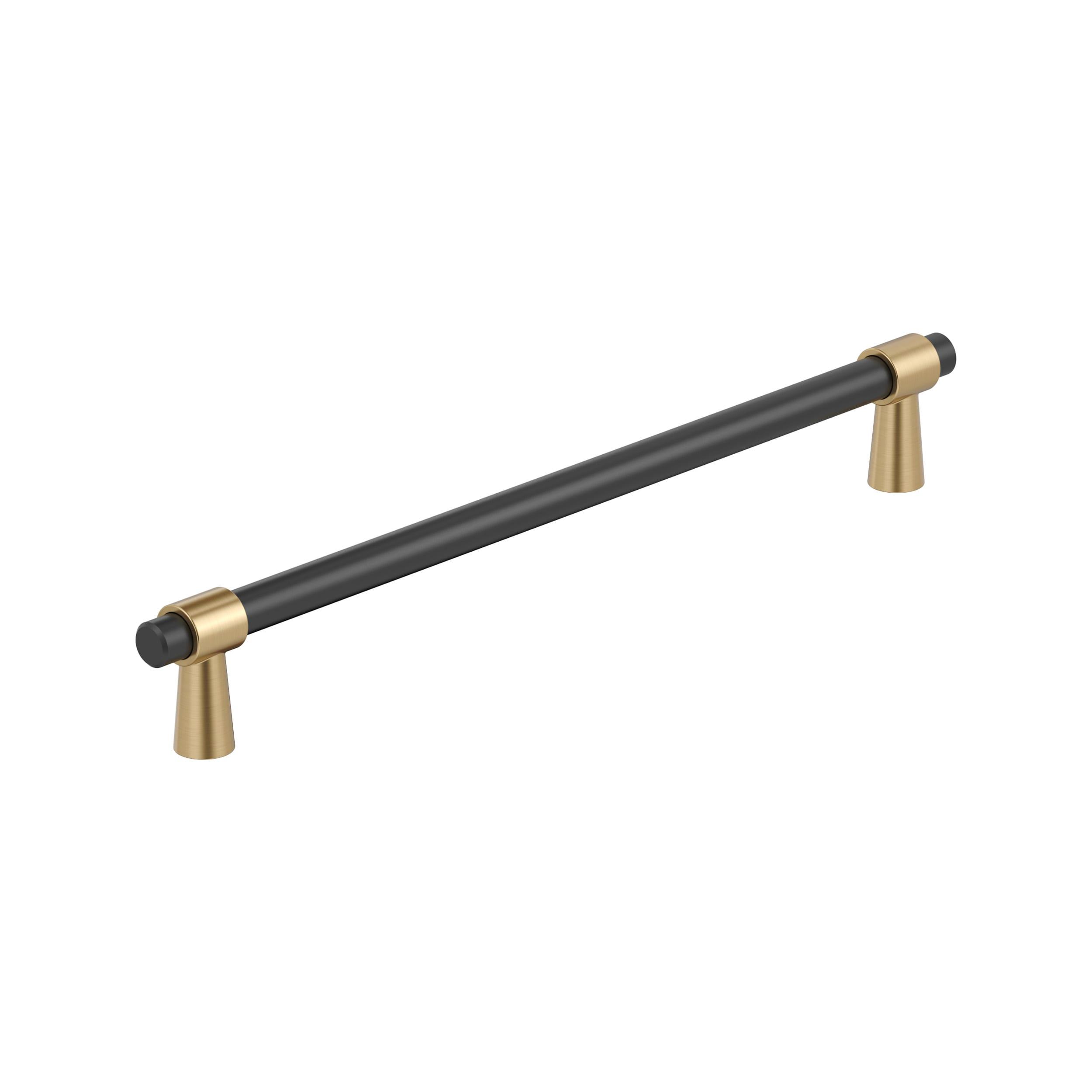 Amerock Mergence 10-1/16 inch (256mm) Center-to-Center Matte Black/Champagne Bronze Cabinet Pull