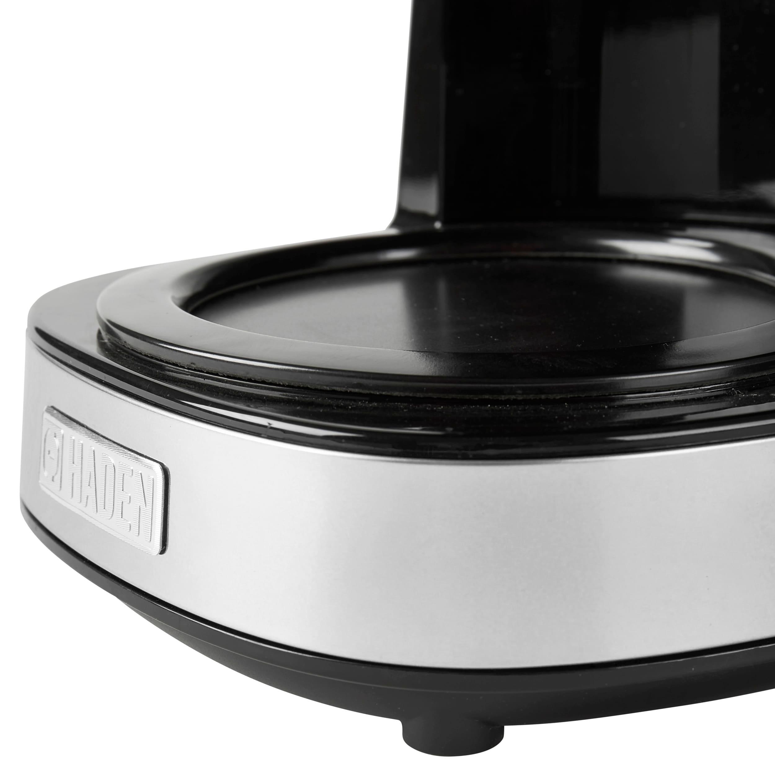 HADEN Heritage Black and Chrome 12-Cup Programmable Coffee Maker