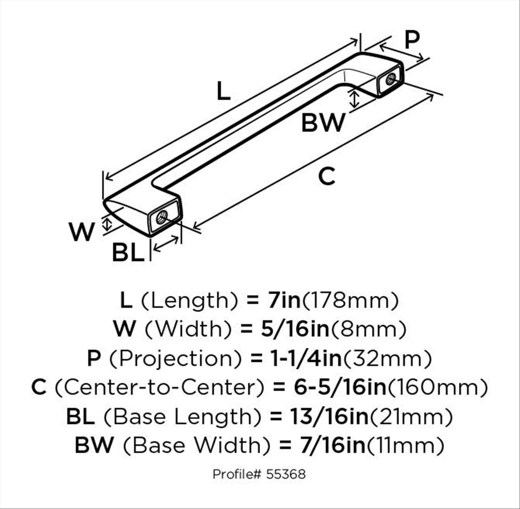 Riva 6 5/16" Center to Center Bar Pull